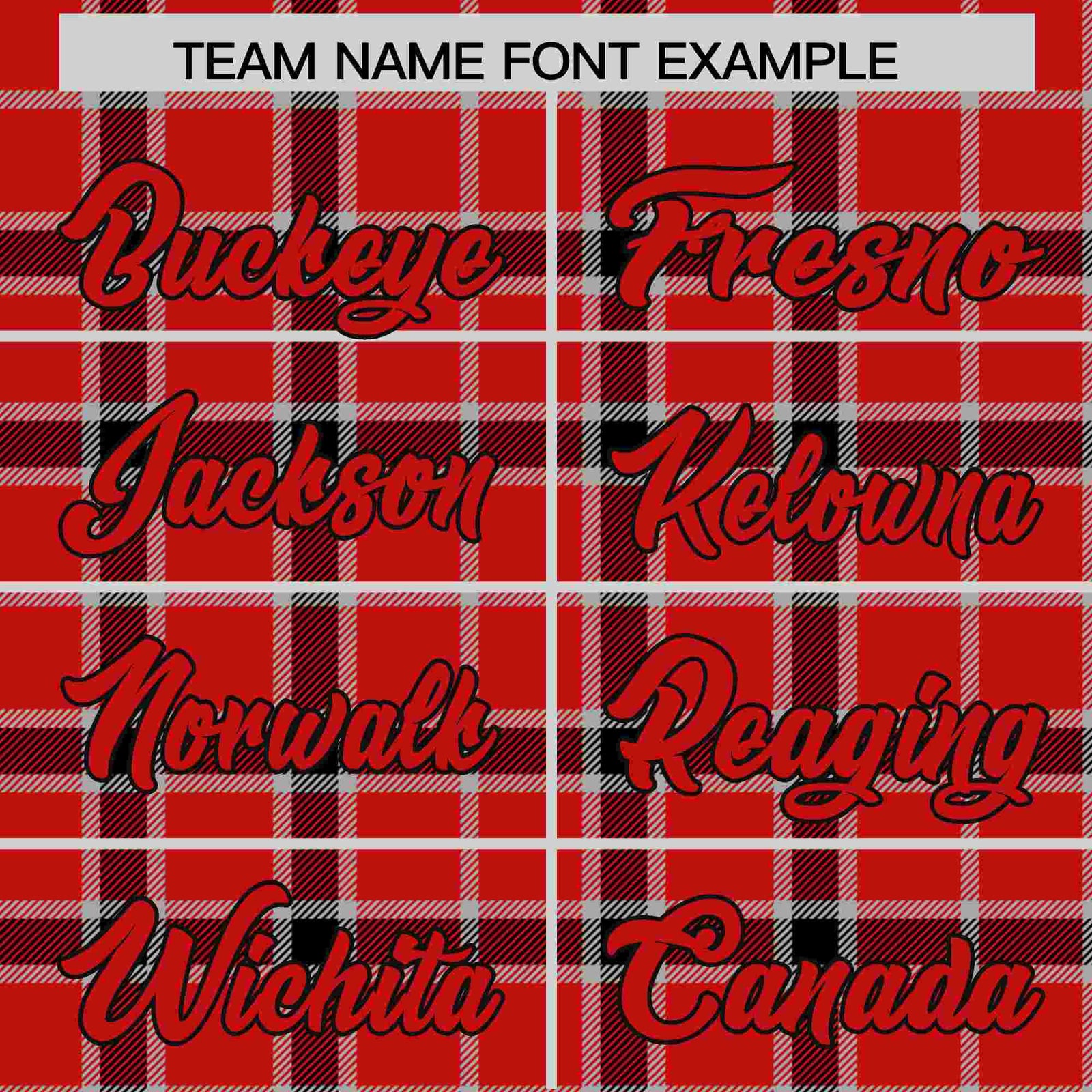 Custom Red Personalized Plaid Design Authentic Baseball Jersey