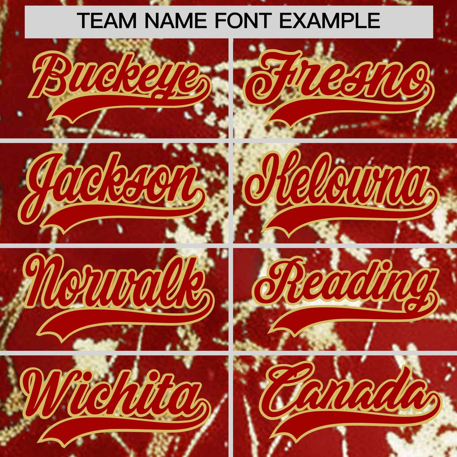 Custom Red Old Gold Metallic Gold Splatter Breathable&Wrinkle-Resistant Baseball Jersey