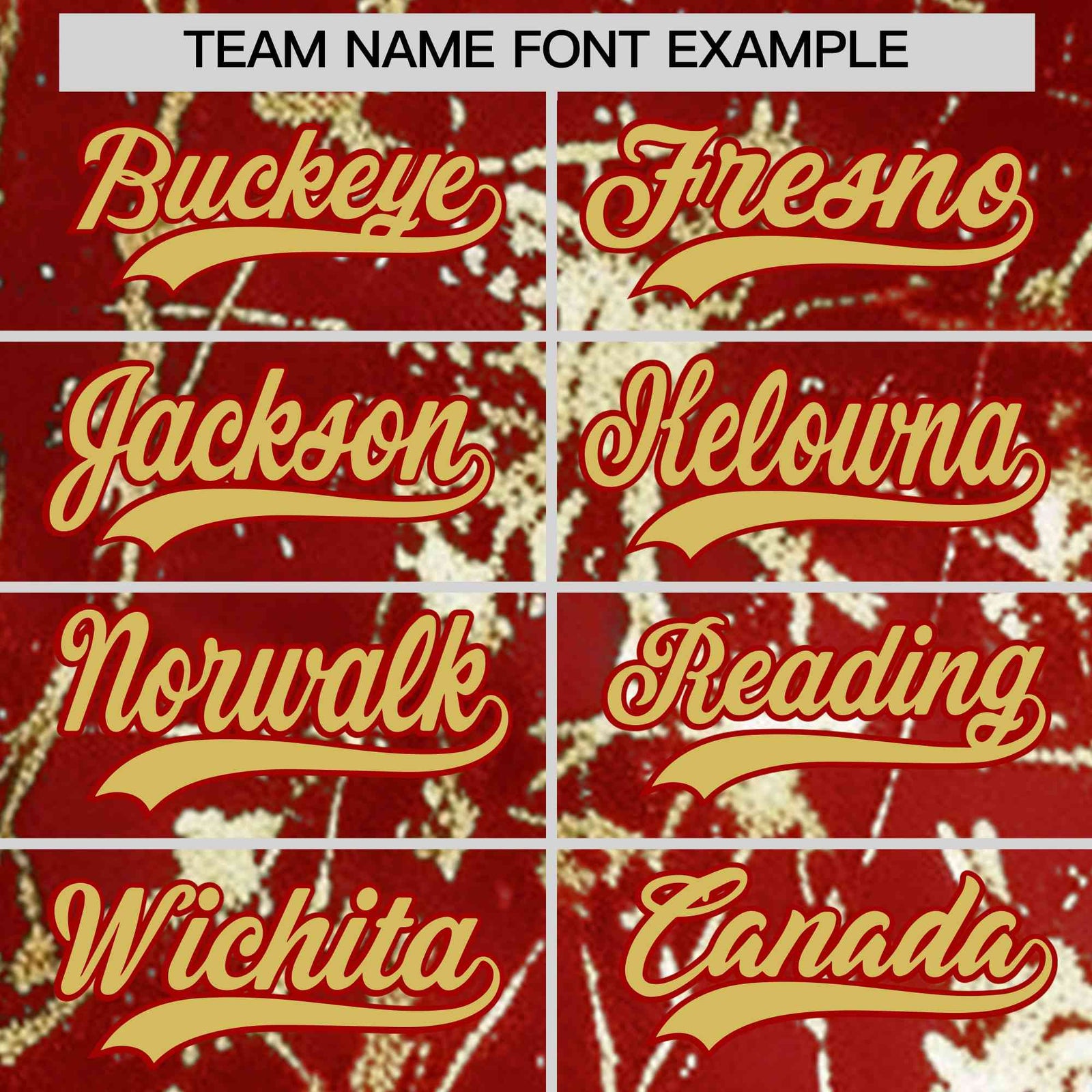 Custom Red Old Gold Black&Gold Marble Print Clubwear Party Streetwear Baseball Jersey