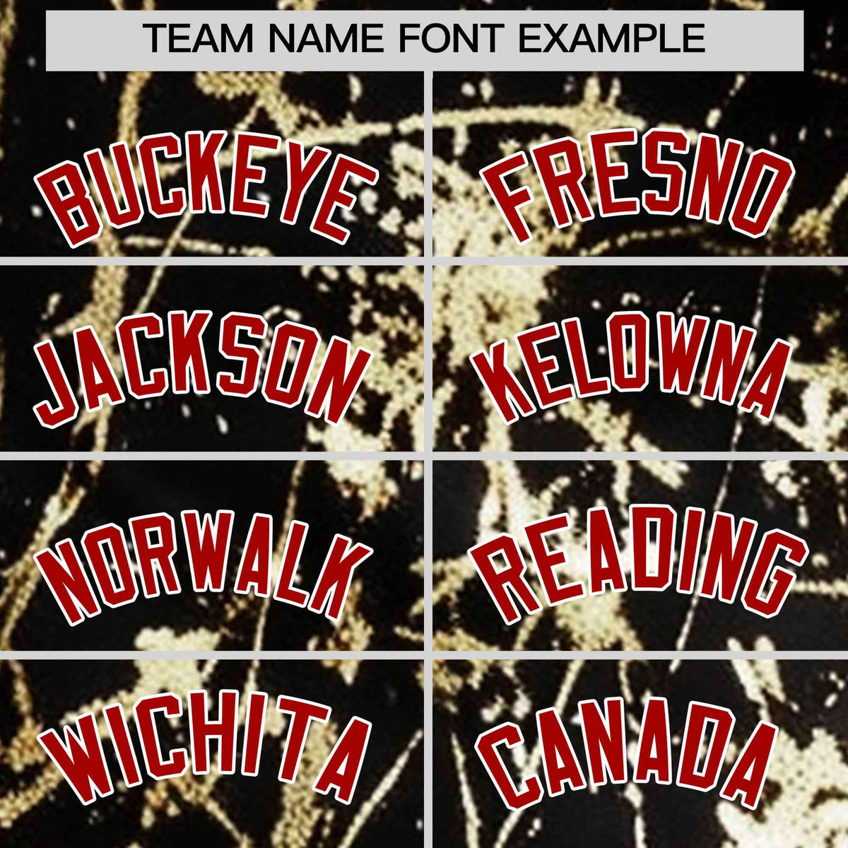 Custom Black Red Metallic Gold Splatter Breathable&Wrinkle-Resistant Baseball Jersey