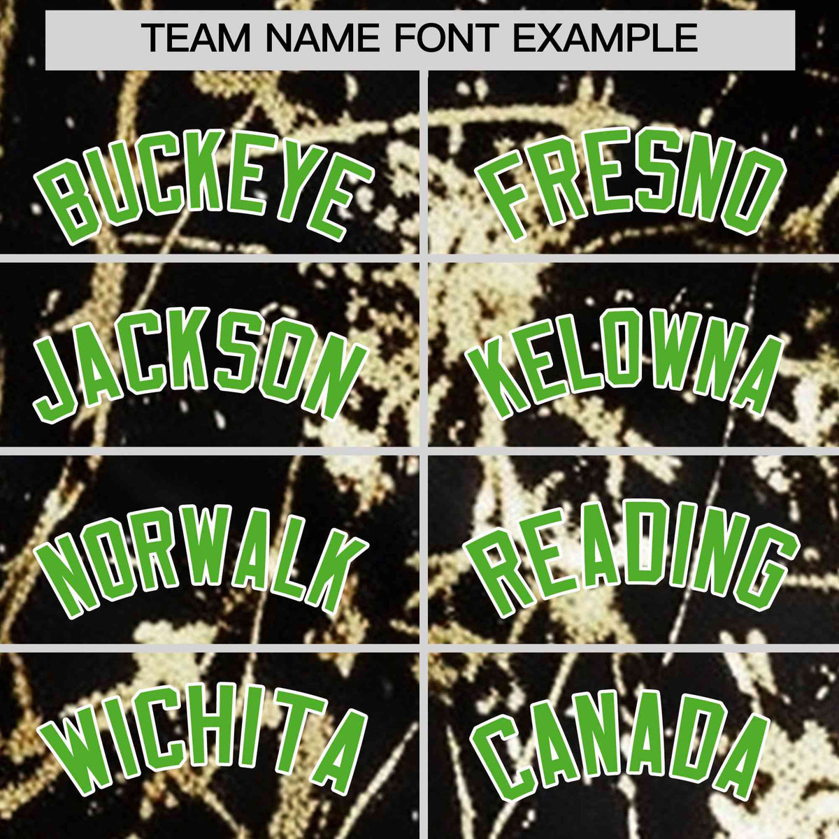 Custom Black Light Green Metallic Gold Splatter Breathable&Wrinkle-Resistant Baseball Jersey