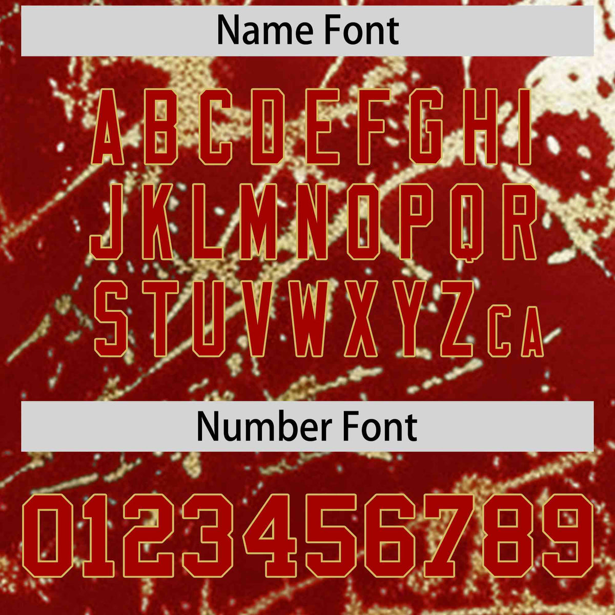 Custom Red Old Gold Metallic Gold Splatter Breathable&Wrinkle-Resistant Baseball Jersey