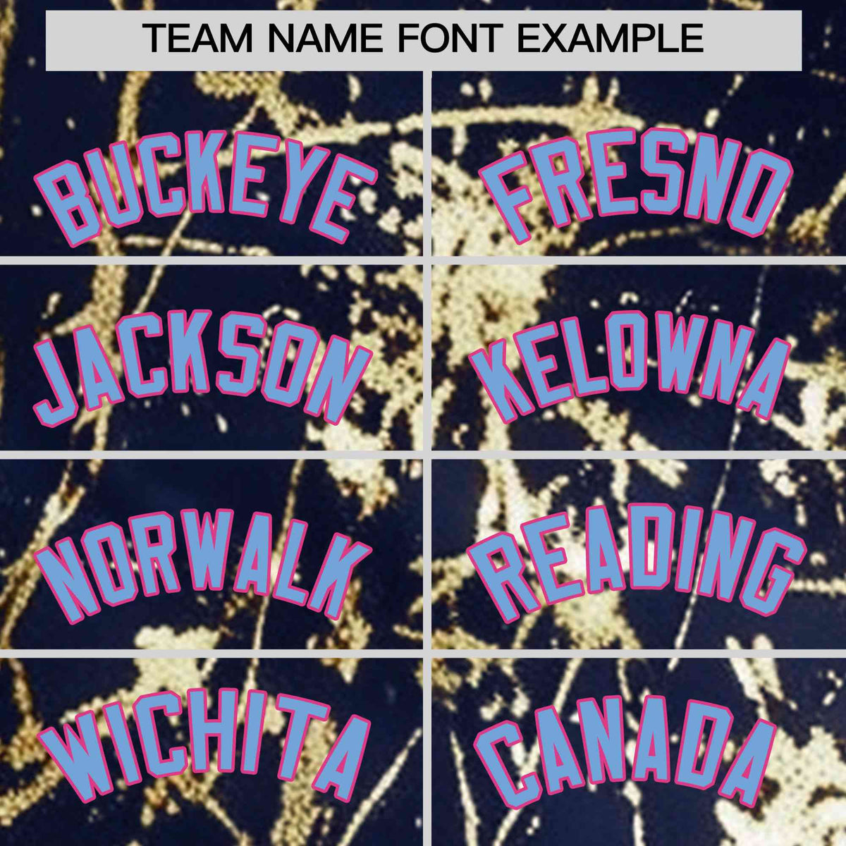 Custom Navy Powder Blue Black&Gold Marble Print Clubwear Party Streetwear Baseball Jersey