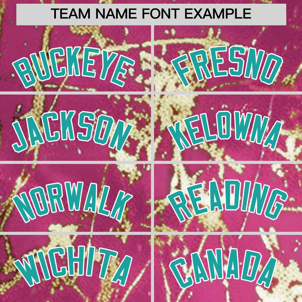 Custom Pink Aqua Metallic Gold Splatter Urban Streetwear Baseball Jersey