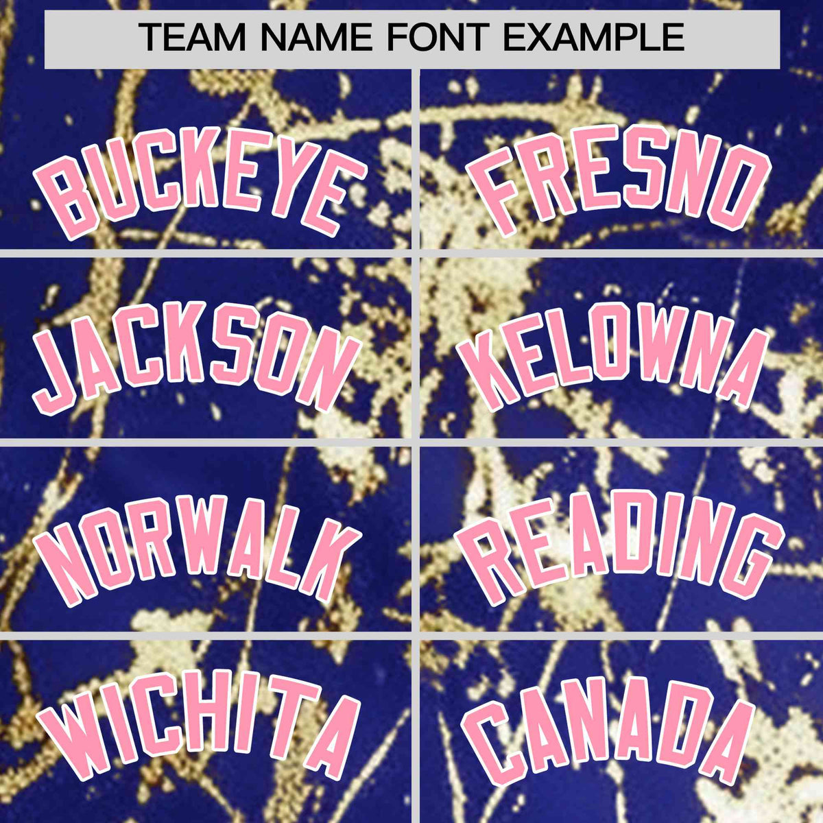 Custom Royal Light Pink Metallic Gold Splatter Urban Streetwear Baseball Jersey