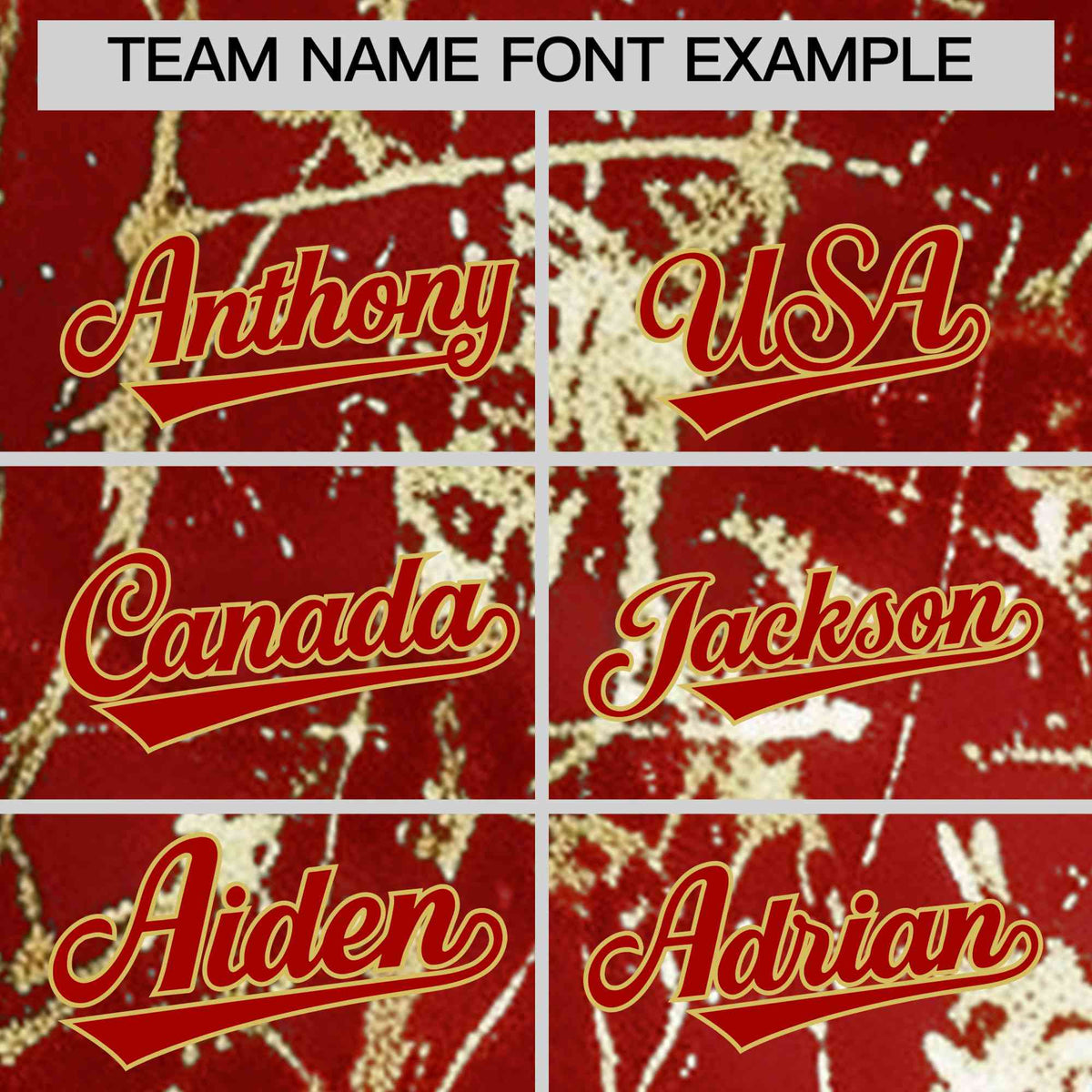 Custom Red Old Gold Metallic Gold Splatter Breathable&Wrinkle-Resistant Baseball Jersey| KXKSHOP