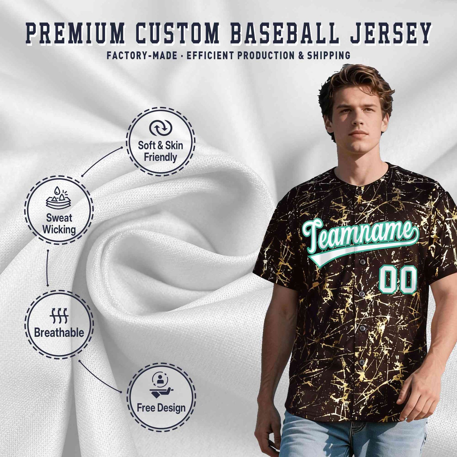 Custom Crimson White Black&Shiny Gold Cracked Foil Breathable Mesh Streetwear Baseball Jersey| KXKSHOP