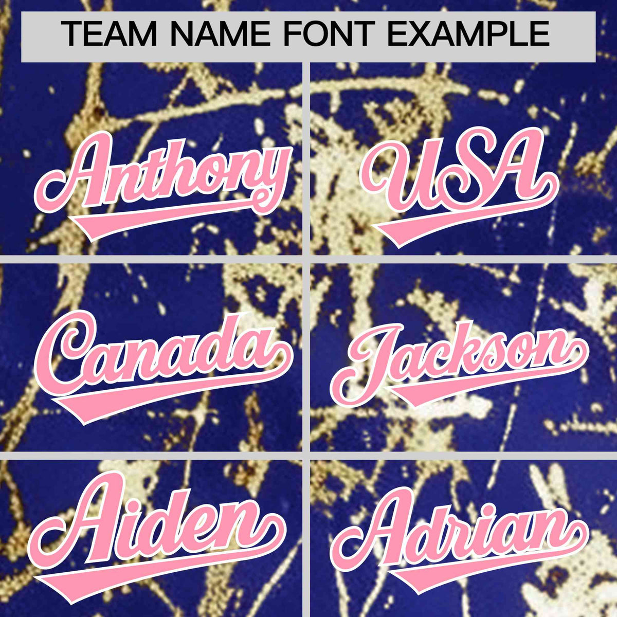 Custom Royal Light Pink Metallic Gold Splatter Urban Streetwear Baseball Jersey| KXKSHOP
