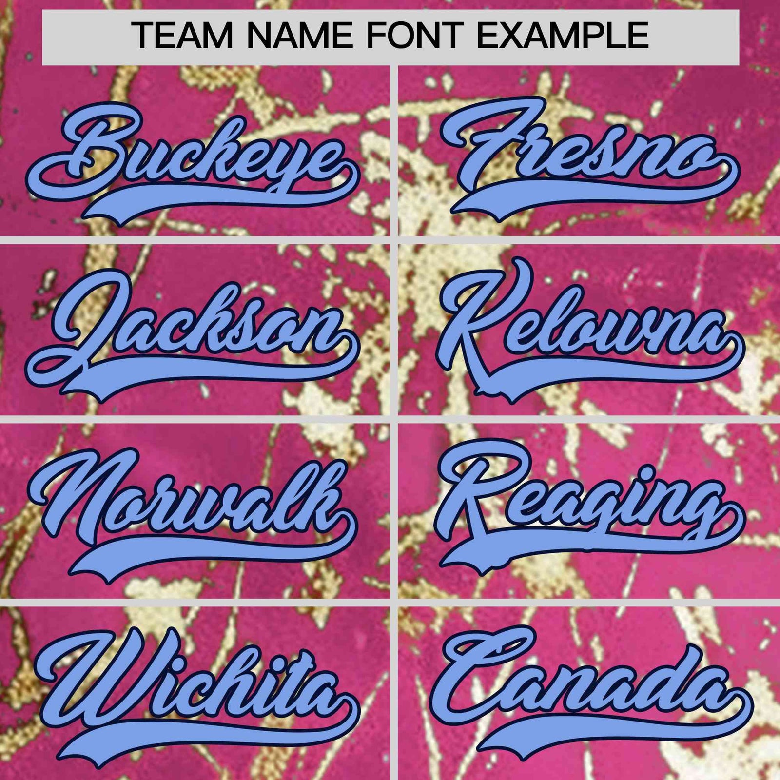 Custom Pink Light Blue Black&Gold Marble Print Clubwear Party Streetwear Baseball Jersey