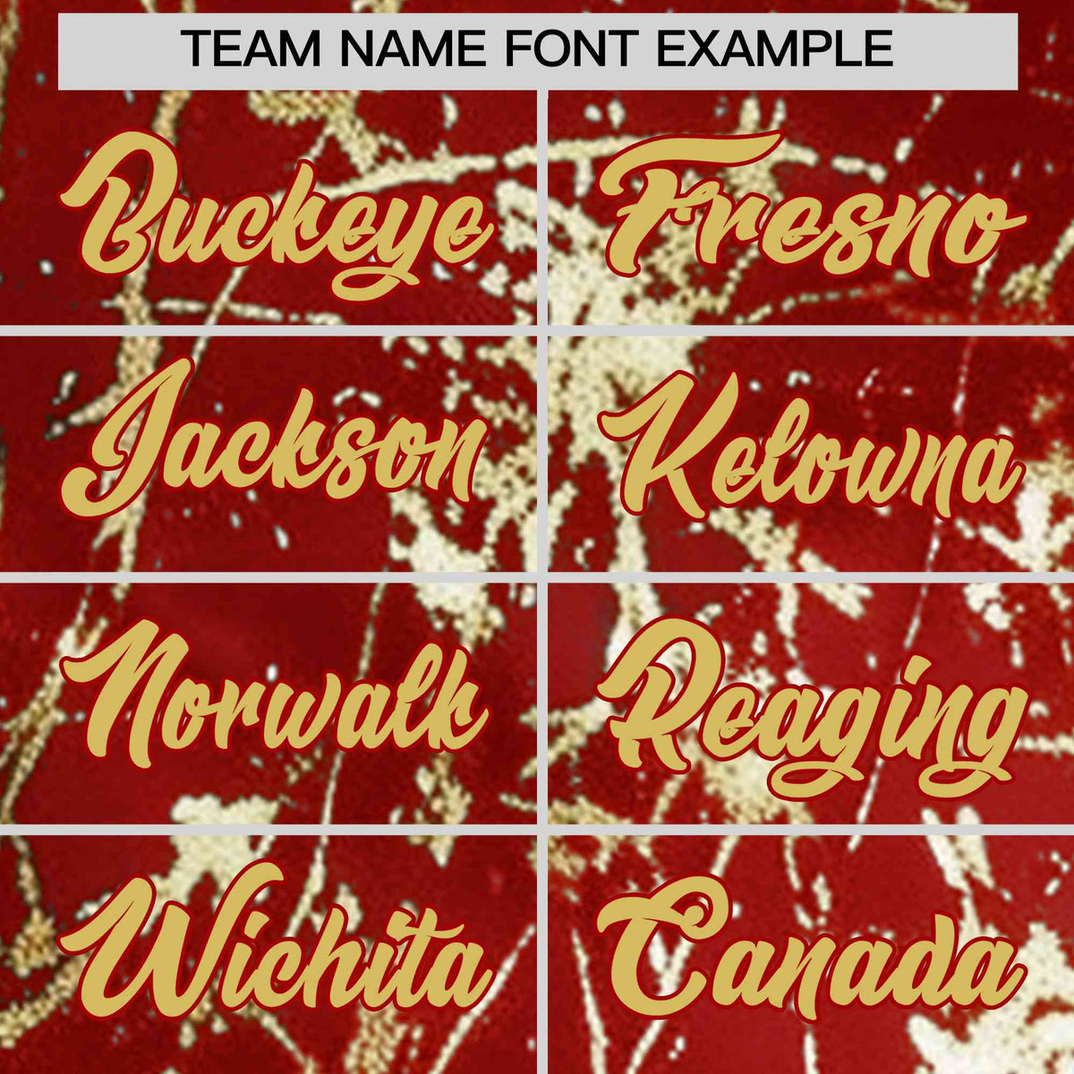 Custom Red Old Gold Black&Gold Marble Print Clubwear Party Streetwear Baseball Jersey
