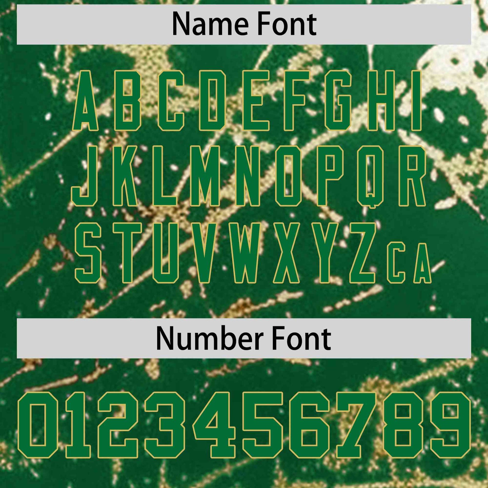 Custom Kelly Green Old Gold Shiny Gold Cracked Texture Baseball Jersey