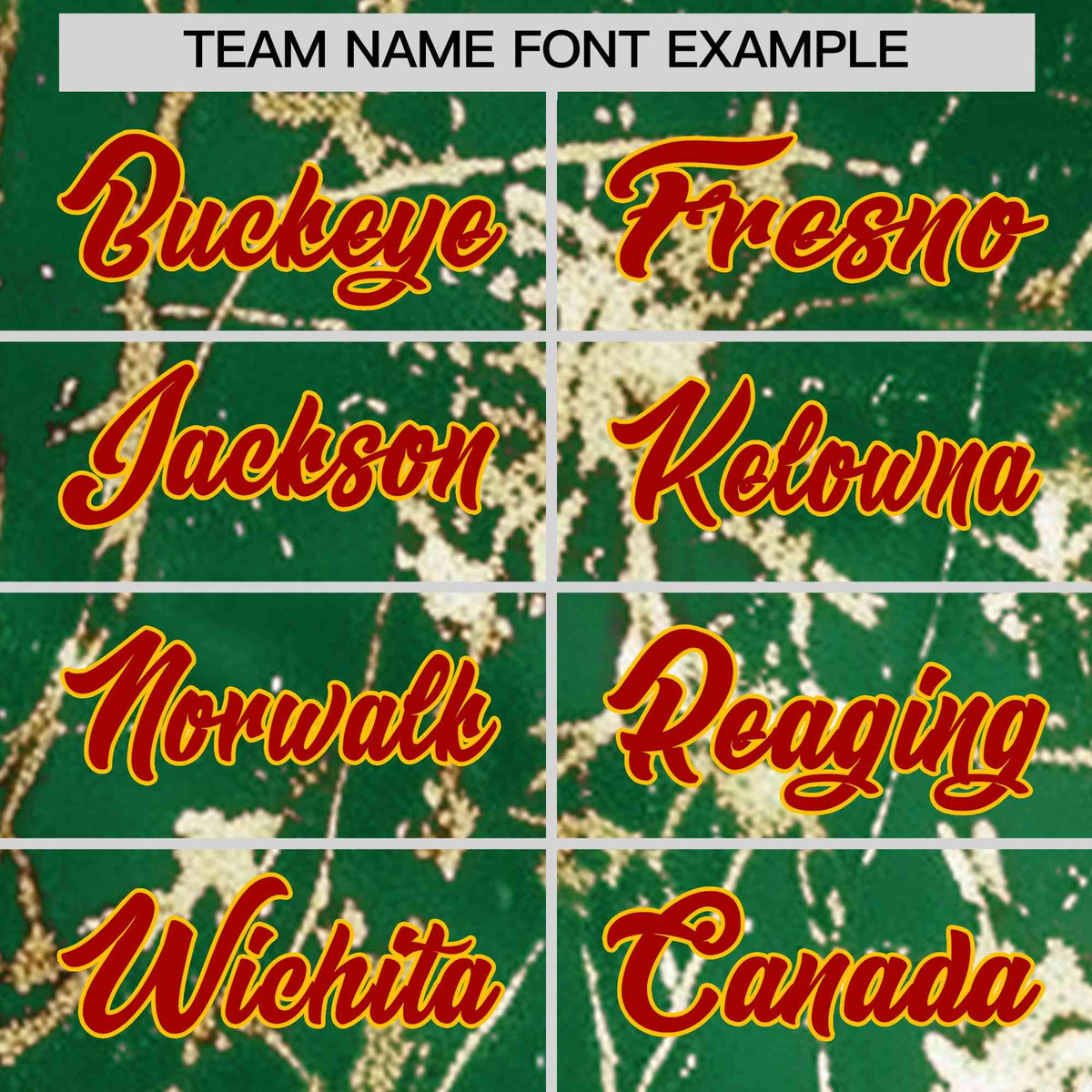 Custom Kelly Green Red Metallic Gold Splatter Breathable&Wrinkle-Resistant Baseball Jersey