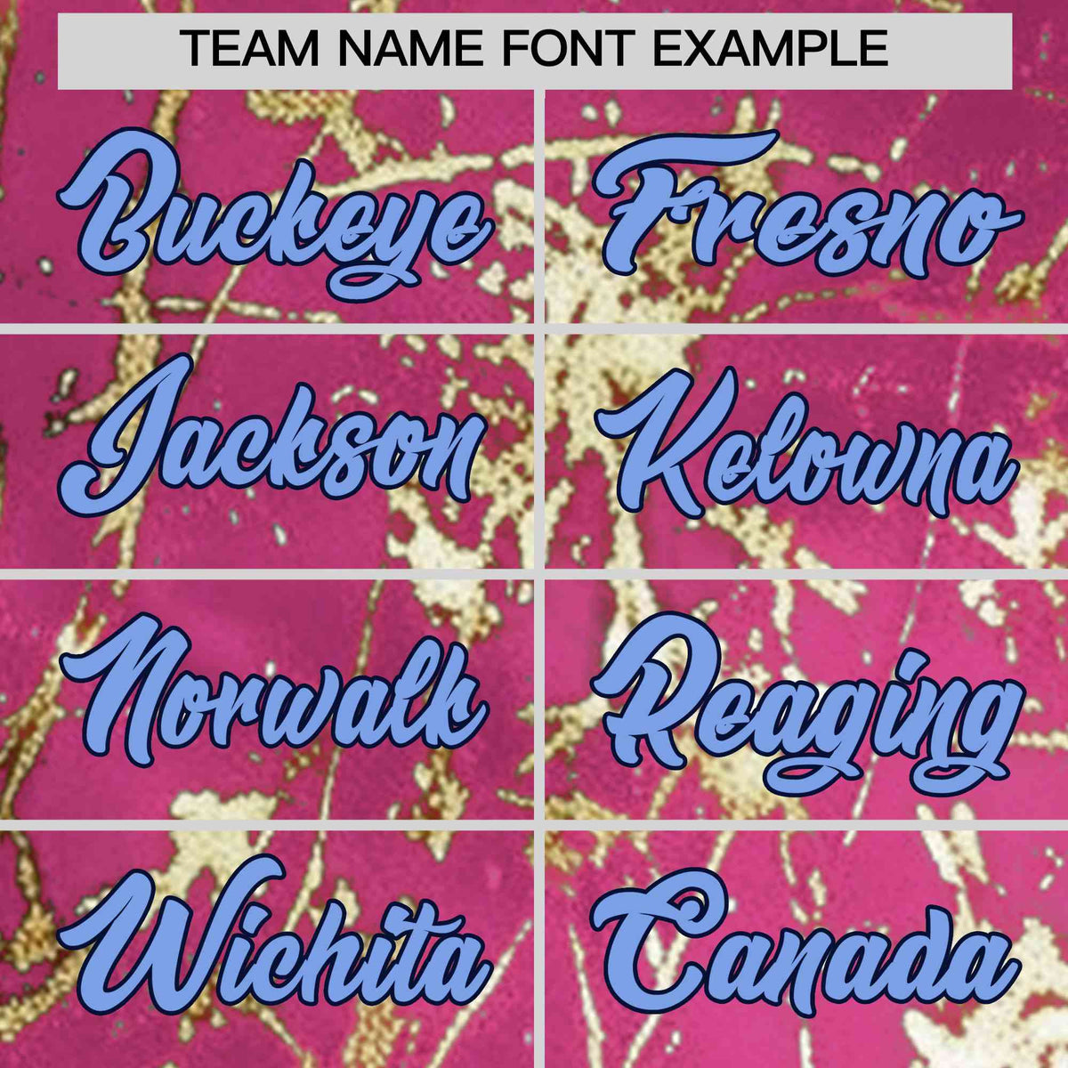 Custom Pink Light Blue Black&Gold Marble Print Clubwear Party Streetwear Baseball Jersey