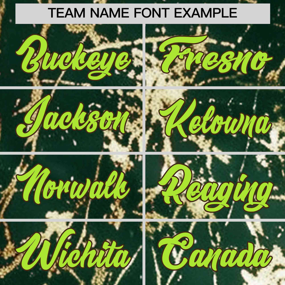 Custom Green Neon Green Black&Gold Marble Print Clubwear Party Streetwear Baseball Jersey