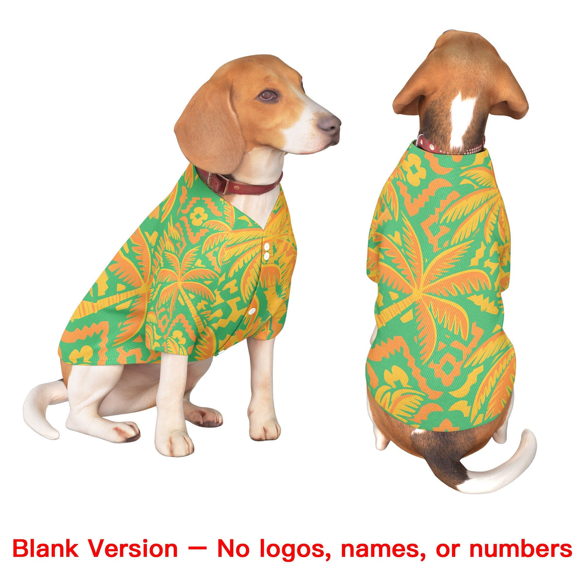 Custom White Orange Hawaiian Style Graffiti Pattern Dog Jersey| KXKSHOP