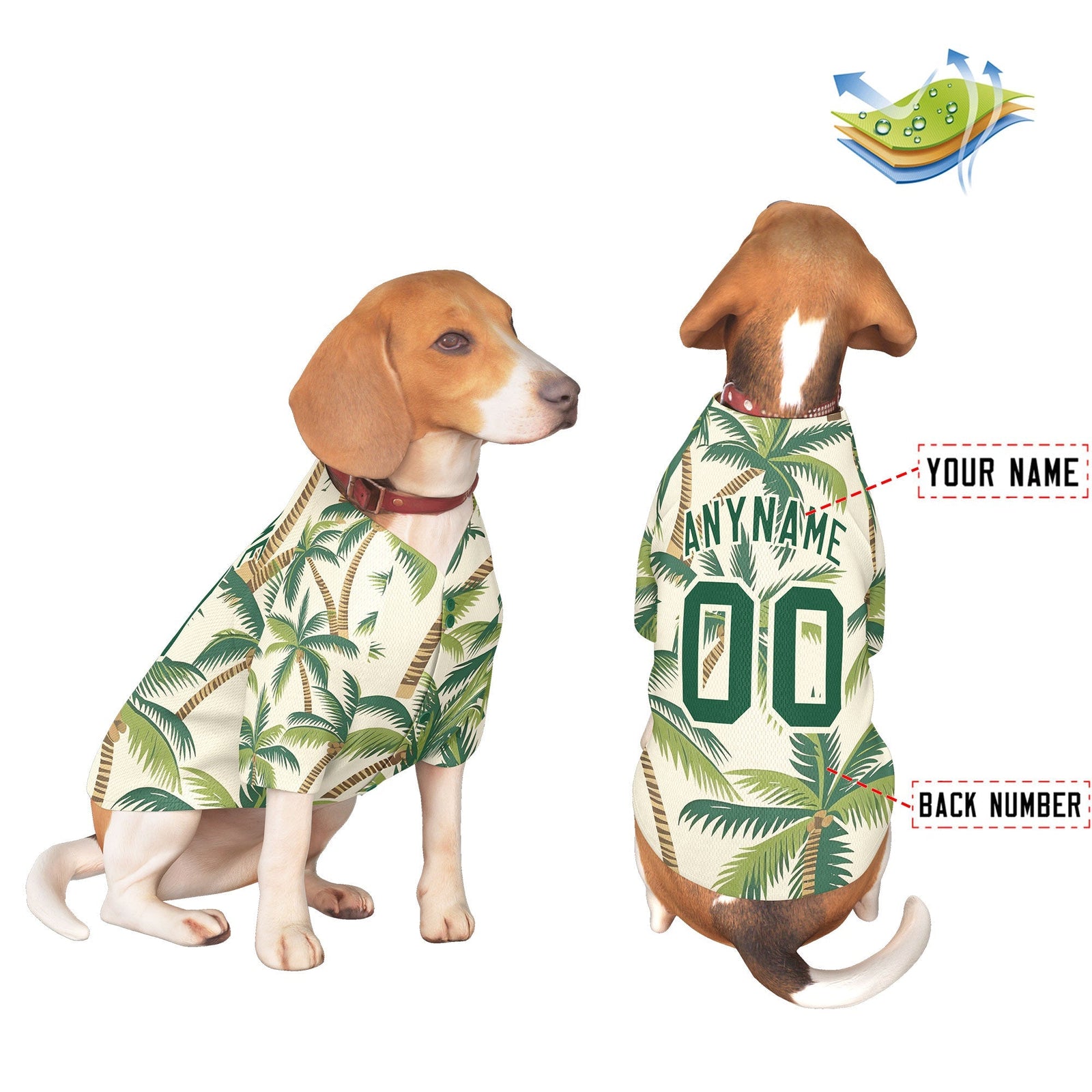 Custom Royal Blue White Hawaiian Style Graffiti Pattern Dog Jersey| KXKSHOP