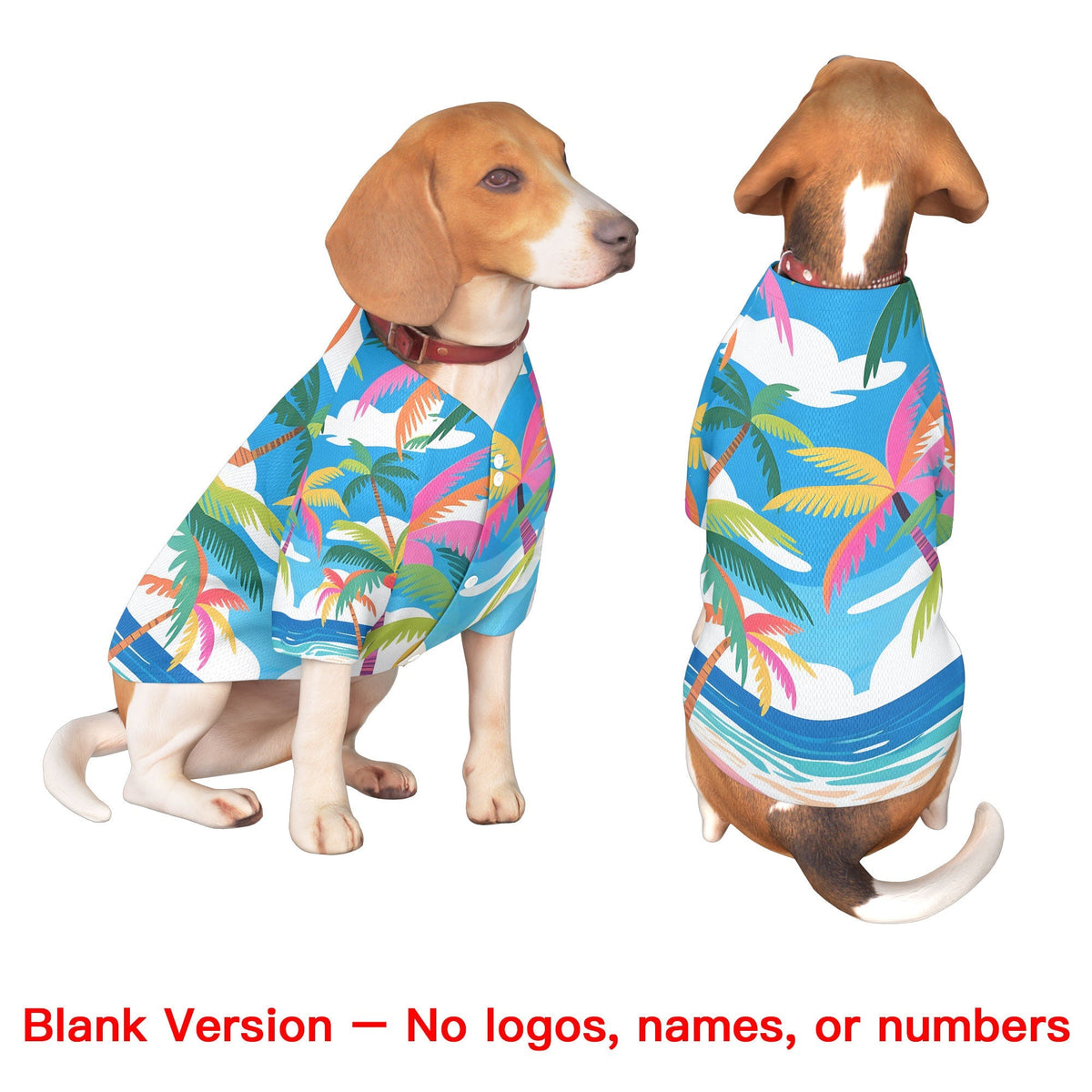 Custom Light Blue White Hawaiian Style Graffiti Pattern Dog Jersey| KXKSHOP