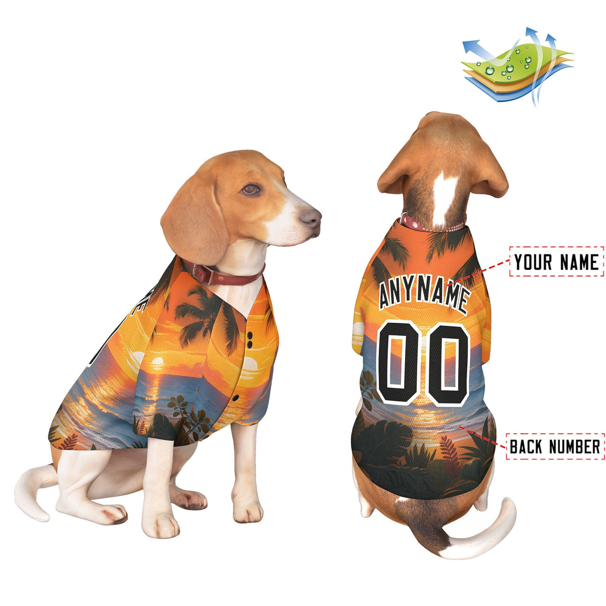 Custom Black White Hawaiian Style Graffiti Pattern Dog Jersey| KXKSHOP