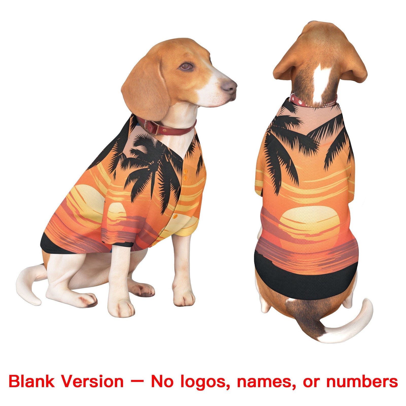 Custom Black Orange Hawaiian Style Graffiti Pattern Dog Jersey| KXKSHOP