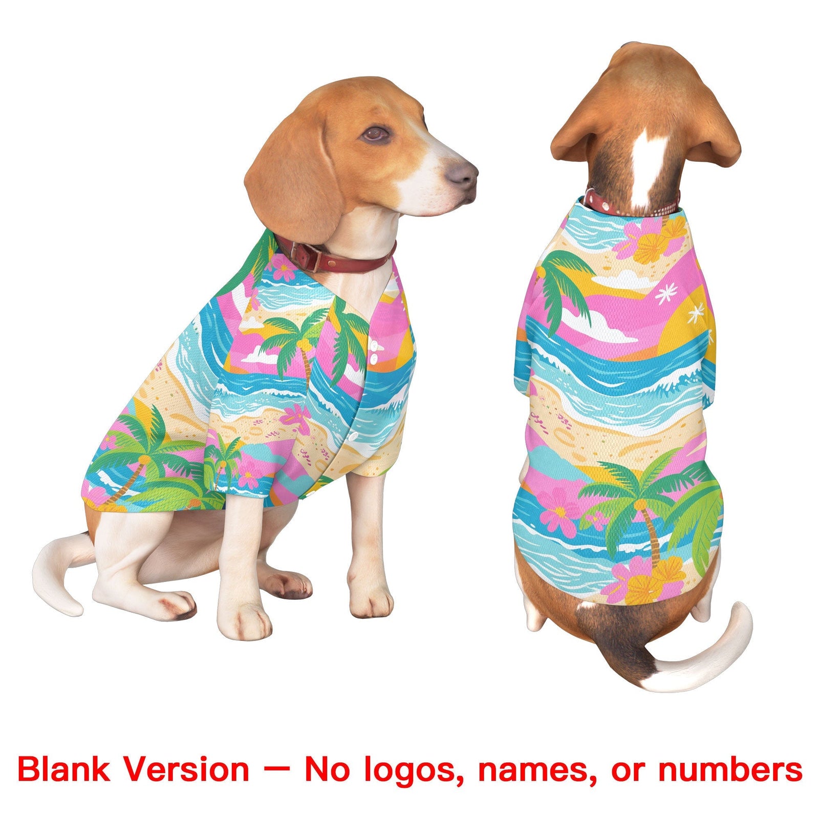 Custom Light Blue White Hawaiian Style Graffiti Pattern Dog Jersey| KXKSHOP