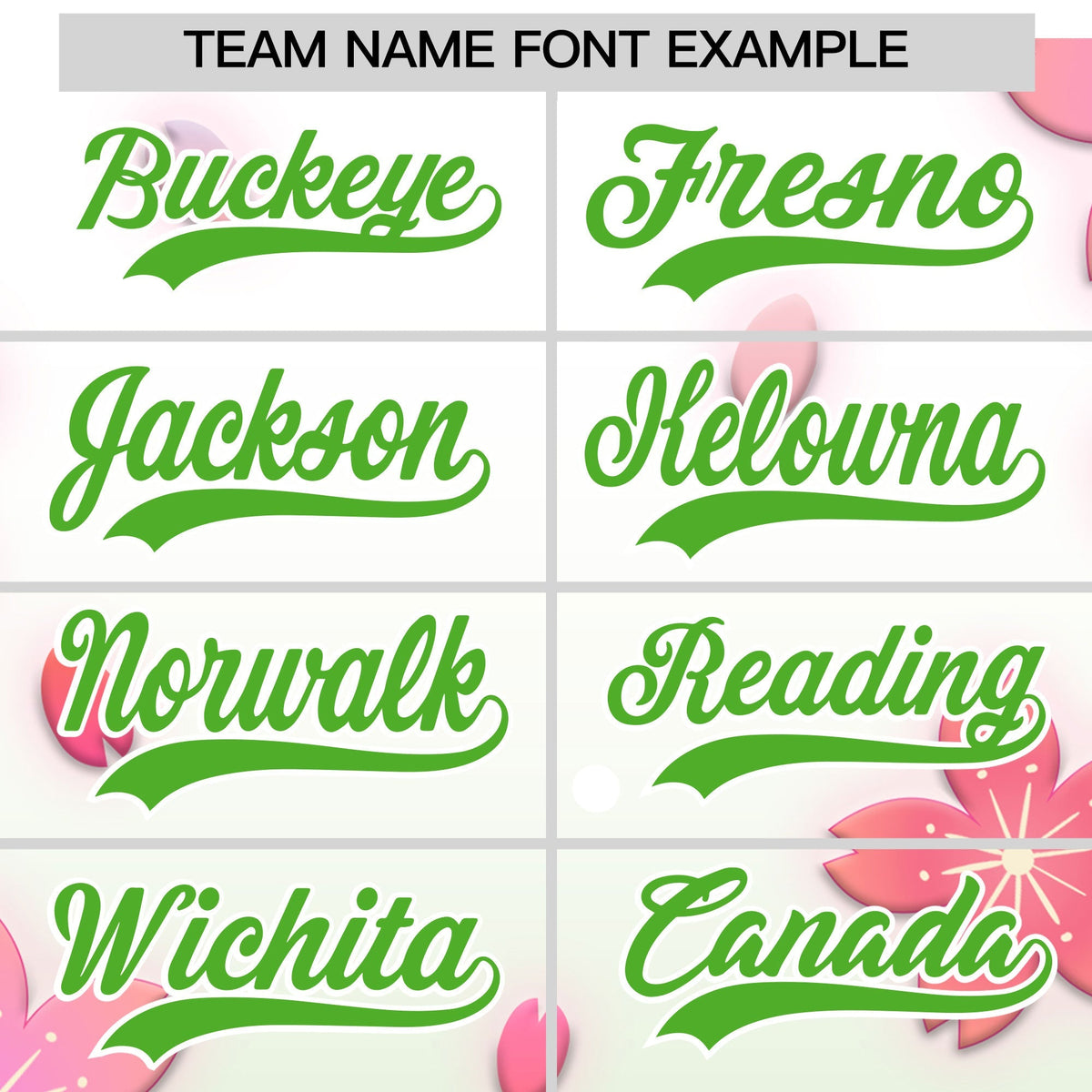 Custom Hooded Baseball Jersey | Pink Light Green Cherry Blossom Personalized Name & Number Sport Jersey