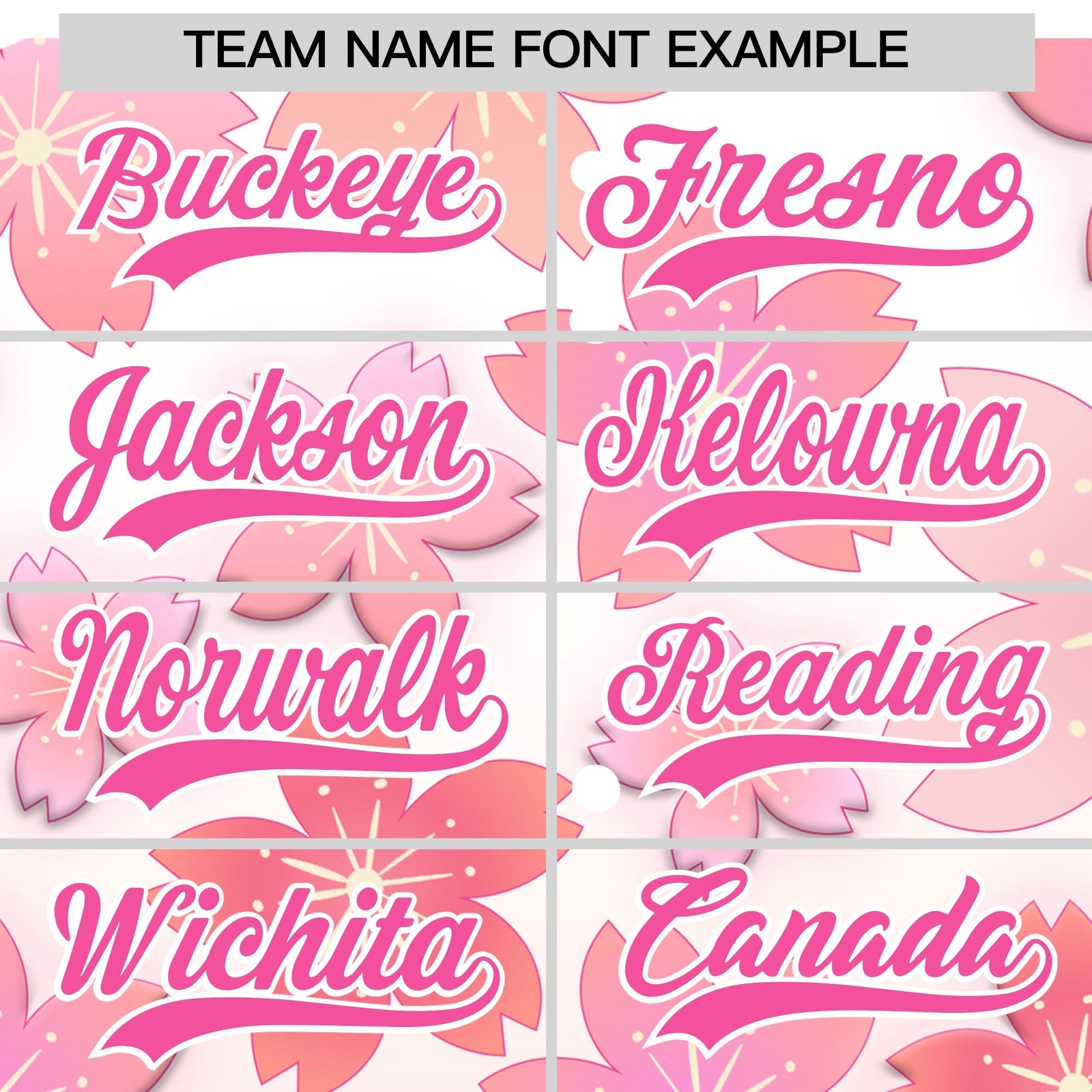 Custom Hooded Baseball Jersey | Pink Pink Cherry Blossom Personalized Name & Number Sport Jersey