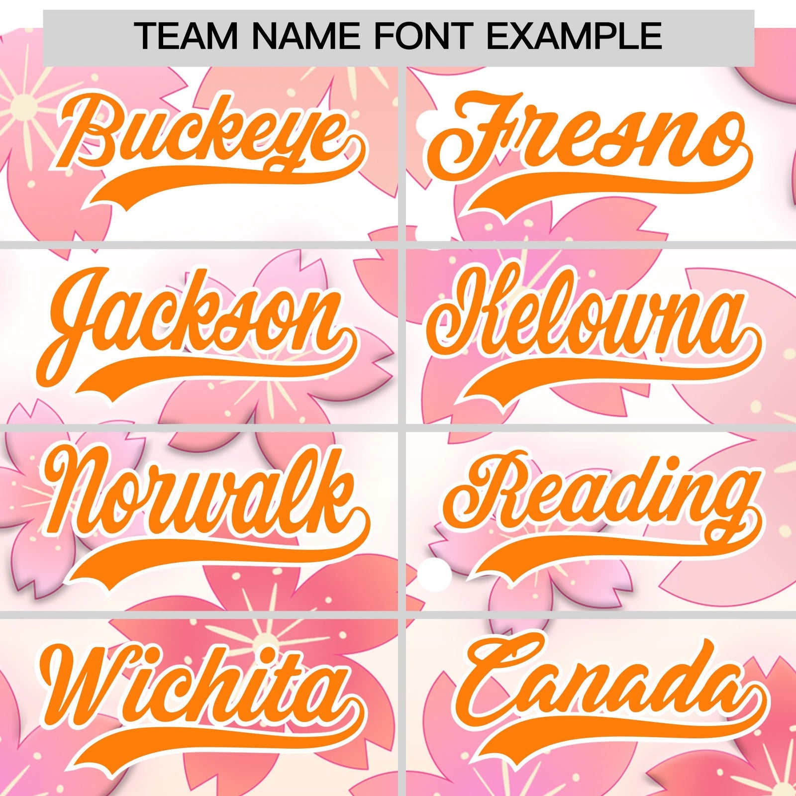 Custom Hooded Baseball Jersey | Pink Orange Cherry Blossom Moisture-Wicking Jersey for Men & Women