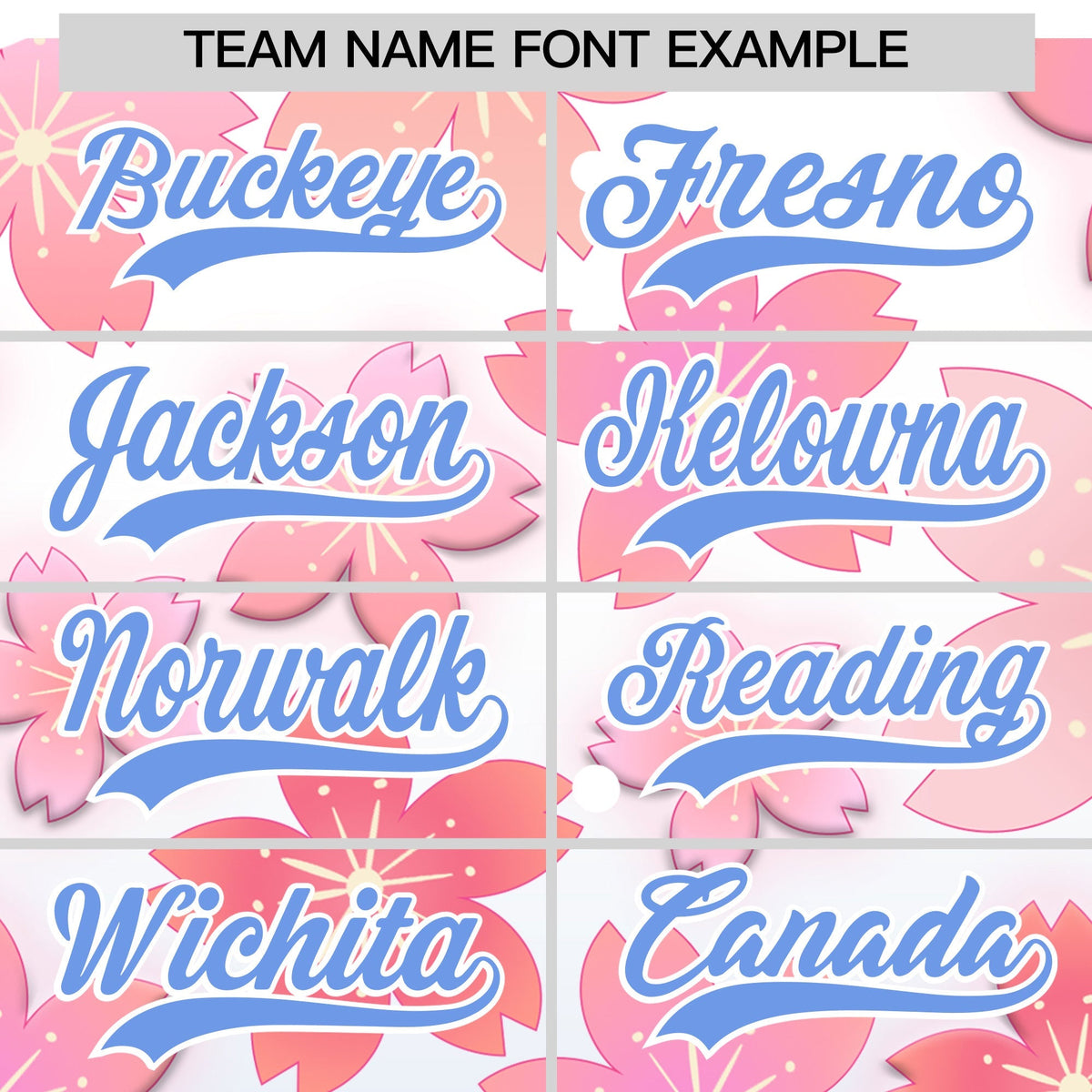 Custom Hooded Baseball Jersey | Pink Light Blue Cherry Blossom Personalized Name & Number Sport Jersey