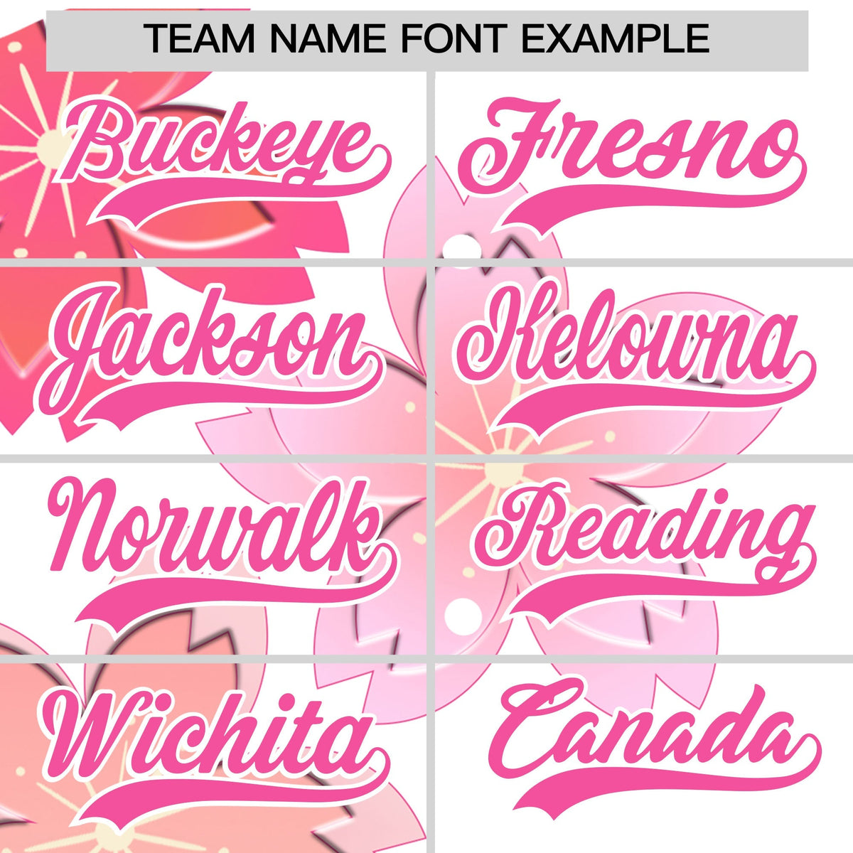 Custom Hooded Baseball Jersey | Pink White Cherry Blossom Personalized Name & Number Sport Jersey