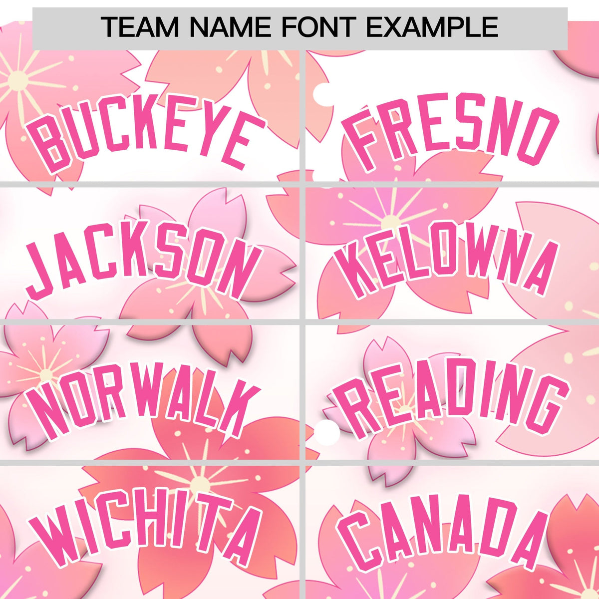 Custom Hooded Baseball Jersey | Pink Pink Cherry Blossom Personalized Name & Number Sport Jersey