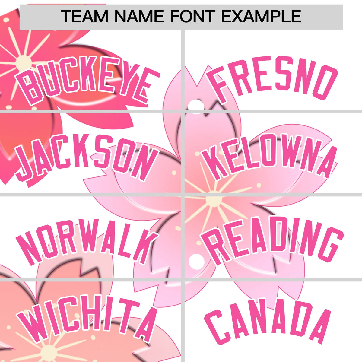 Custom Hooded Baseball Jersey | Pink White Cherry Blossom Personalized Name & Number Sport Jersey
