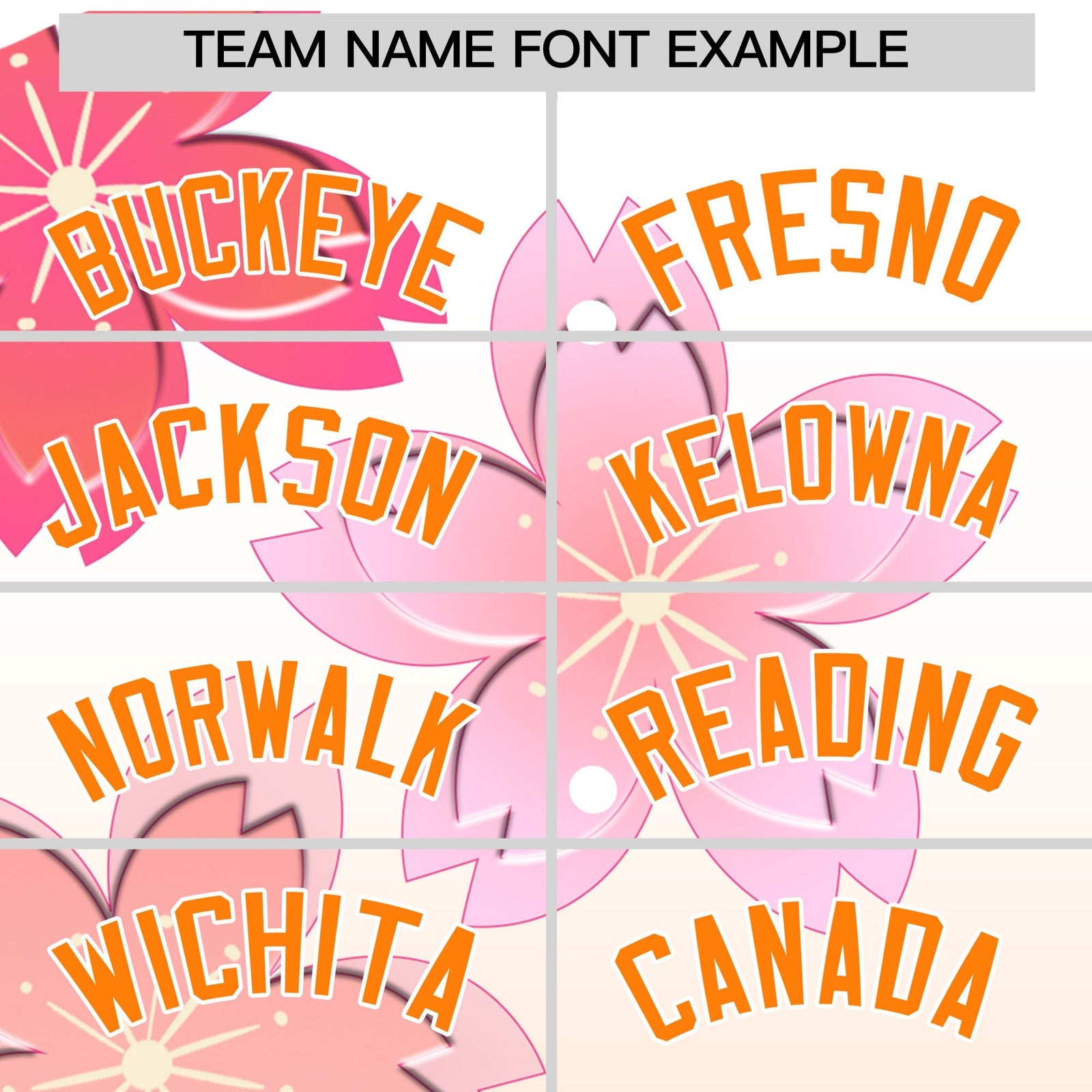 Custom Hooded Baseball Jersey | Pink Orange Cherry Blossom Moisture-Wicking Jersey for Men & Women