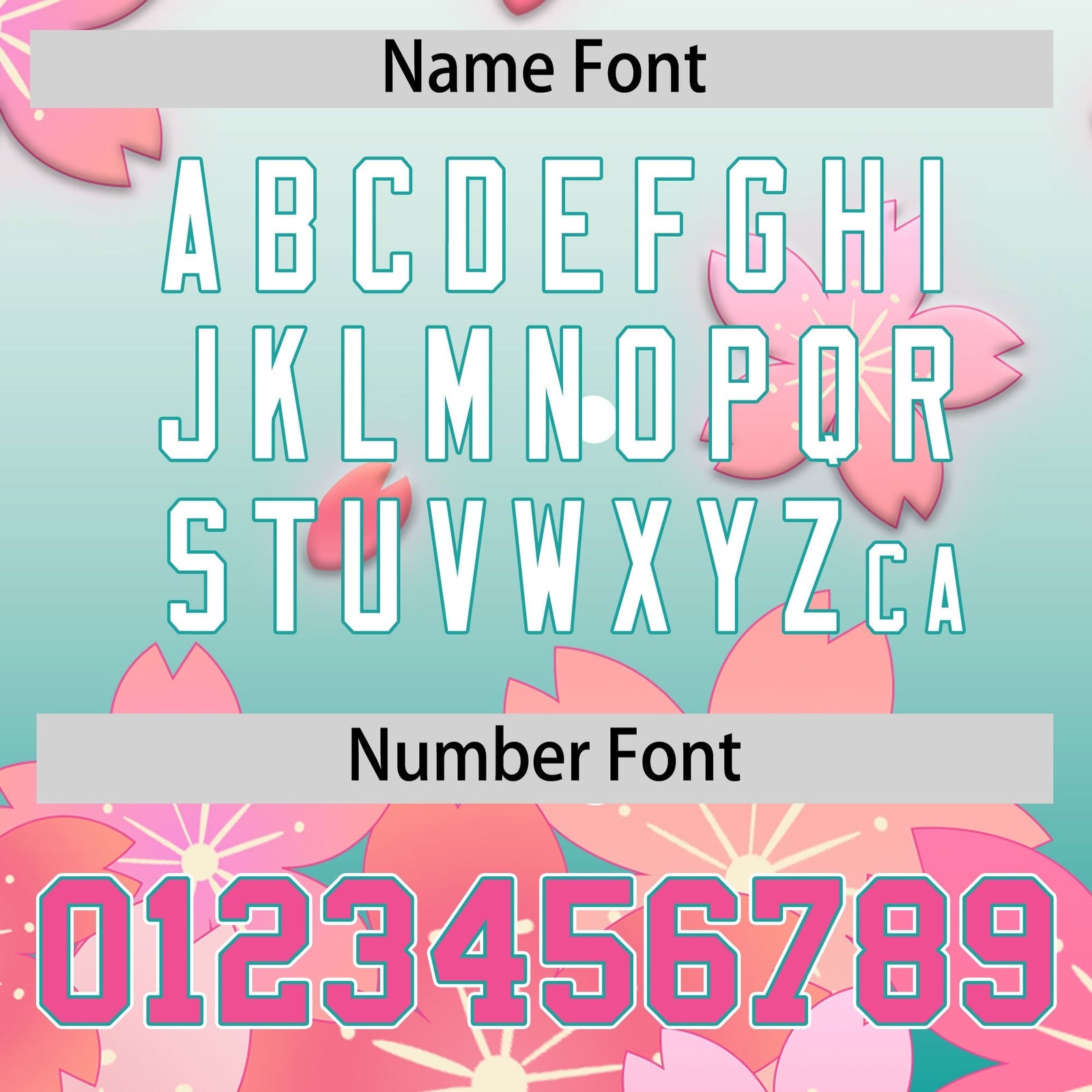 Custom Hooded Baseball Jersey | Pink Aqua Cherry Blossom Personalized Name & Number Sport Jersey