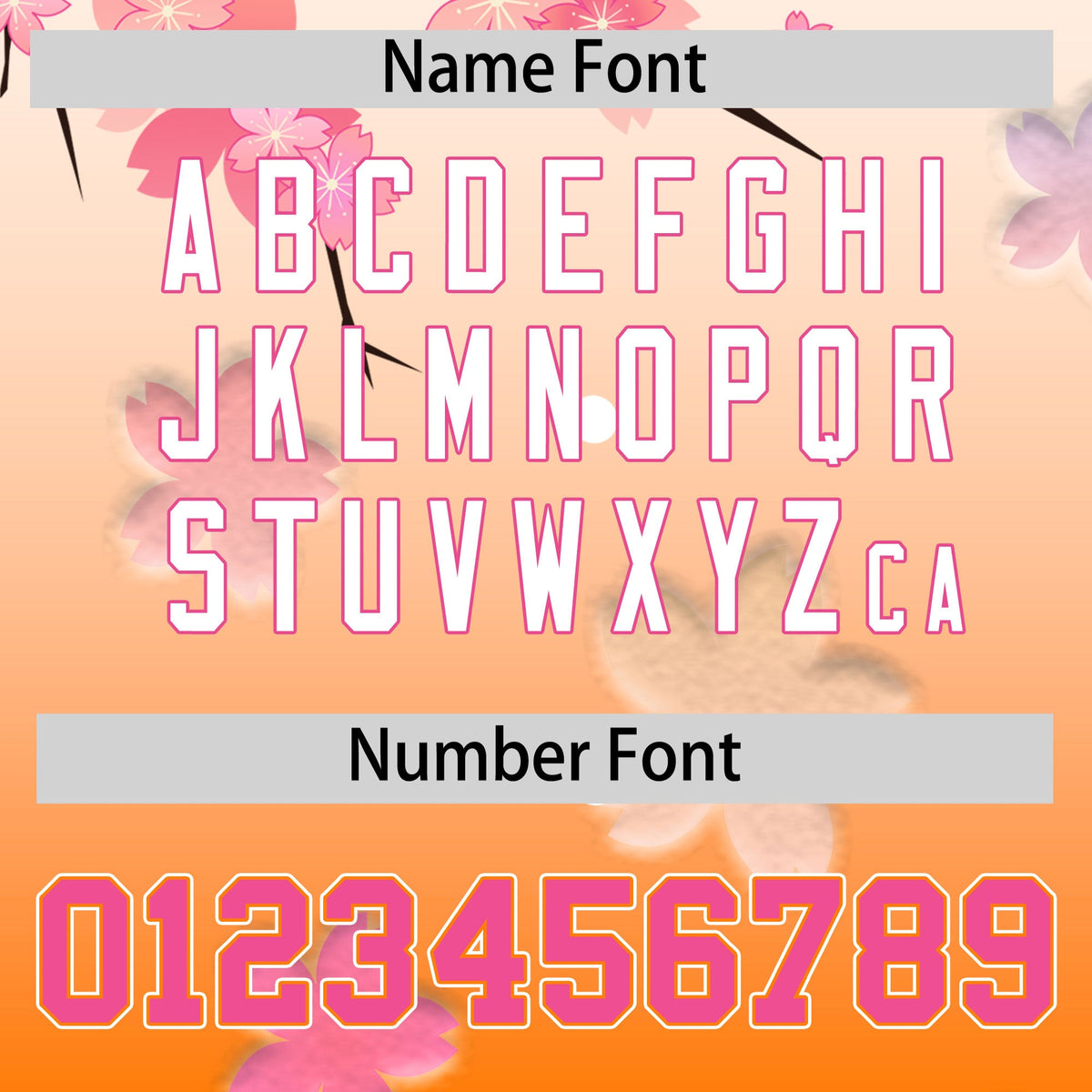 Custom Hooded Baseball Jersey | Pink Orange Cherry Blossom Personalized Name & Number Sport Jersey