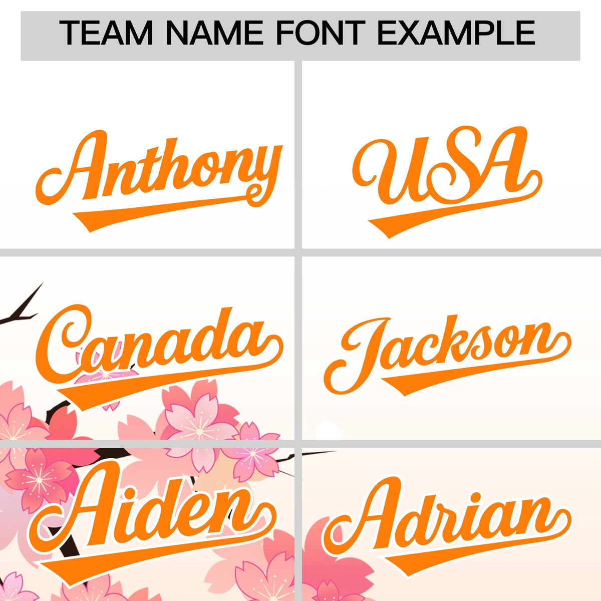 Custom Hooded Baseball Jersey | Pink Orange Cherry Blossom Personalized Name & Number Sport Jersey
