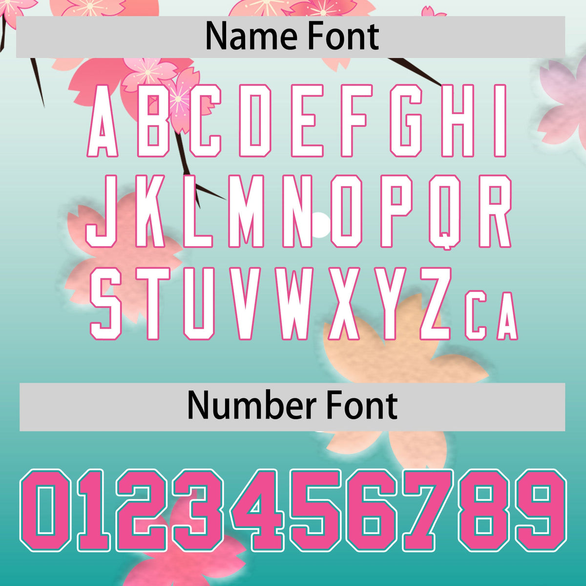 Custom Hooded Baseball Jersey | Pink Aqua Cherry Blossom Personalized Name & Number Sport Jersey