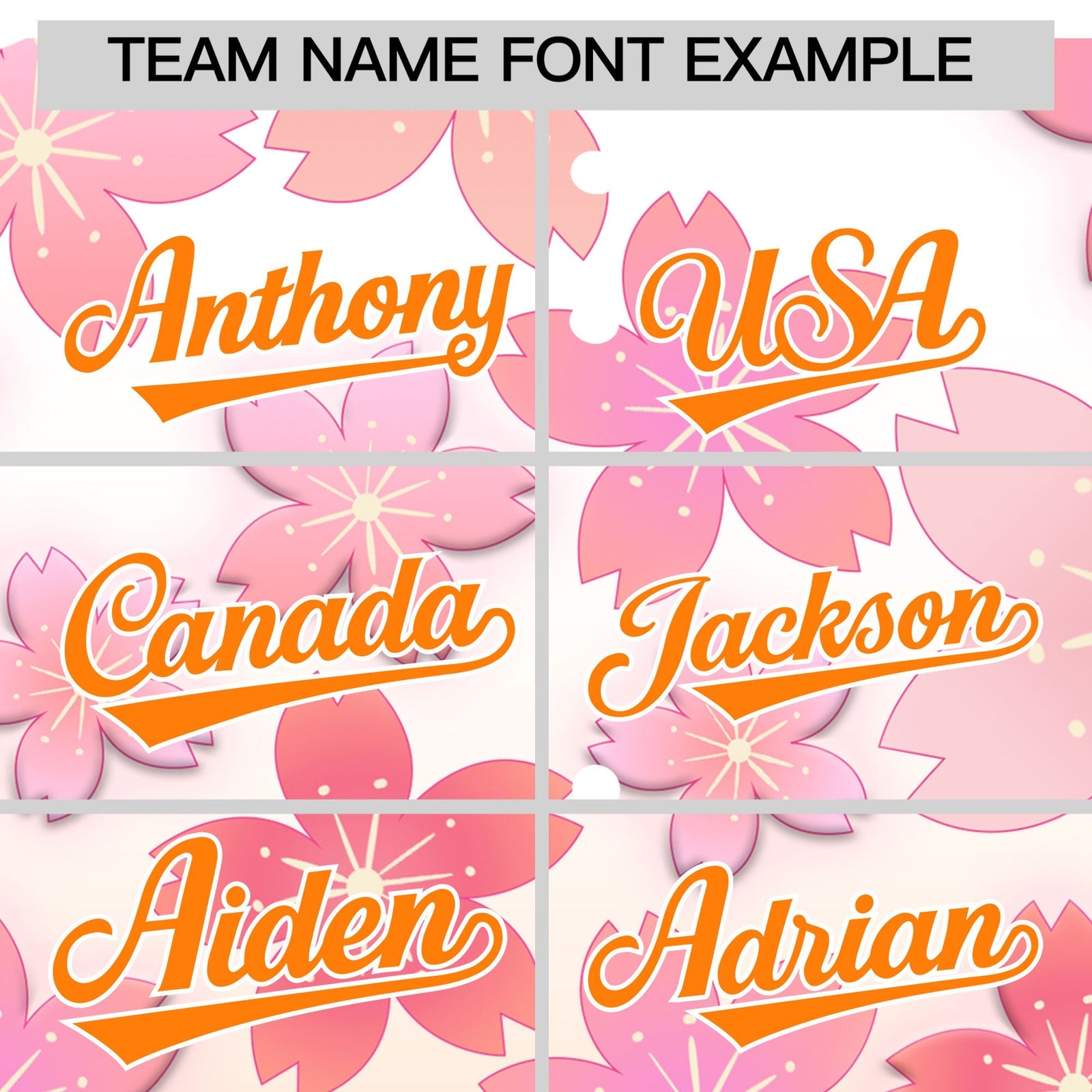 Custom Hooded Baseball Jersey | Pink Orange Cherry Blossom Moisture-Wicking Jersey for Men & Women