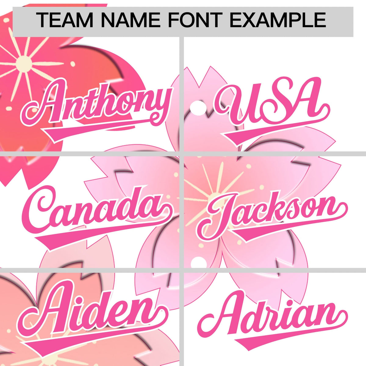 Custom Hooded Baseball Jersey | Pink White Cherry Blossom Personalized Name & Number Sport Jersey