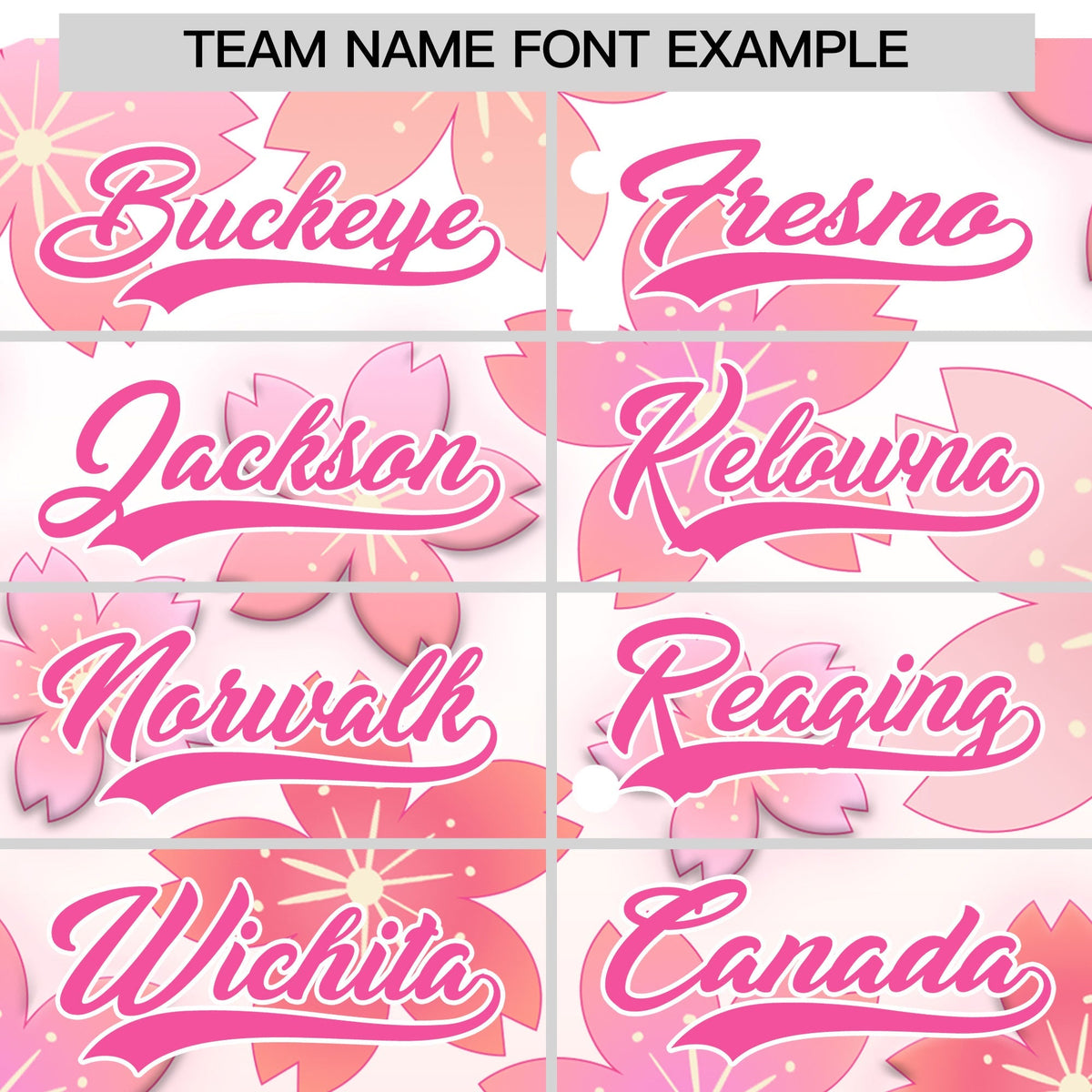 Custom Hooded Baseball Jersey | Pink Pink Cherry Blossom Personalized Name & Number Sport Jersey
