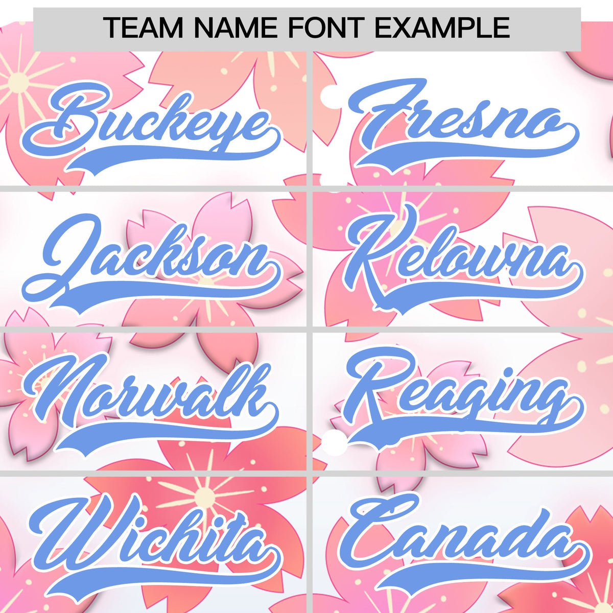 Custom Hooded Baseball Jersey | Pink Light Blue Cherry Blossom Personalized Name & Number Sport Jersey