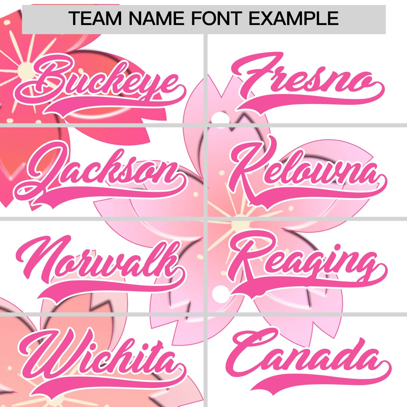 Custom Hooded Baseball Jersey | Pink White Cherry Blossom Personalized Name & Number Sport Jersey