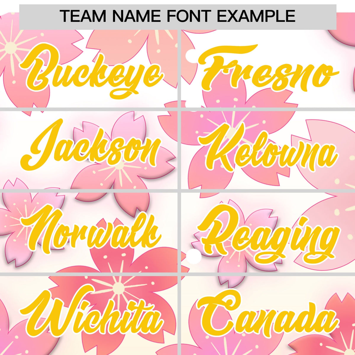 Custom Hooded Baseball Jersey | Pink Gold Cherry Blossom Personalized Name & Number Sport Jersey