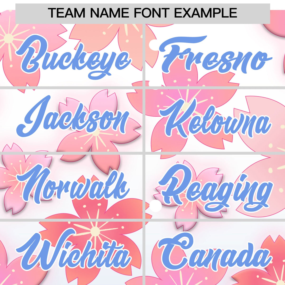 Custom Hooded Baseball Jersey | Pink Light Blue Cherry Blossom Personalized Name & Number Sport Jersey