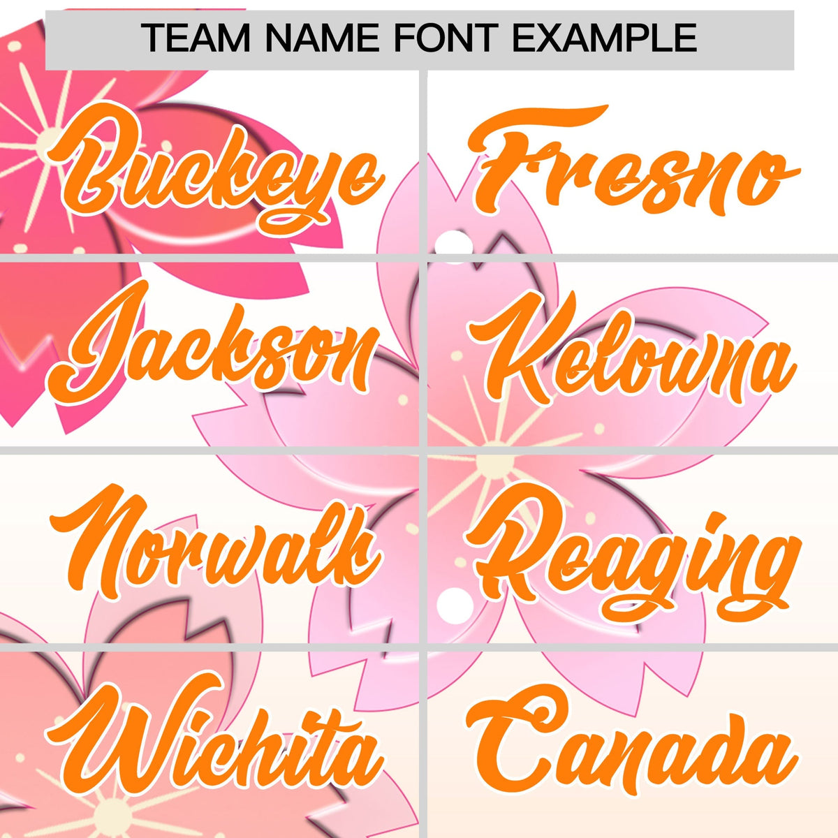 Custom Hooded Baseball Jersey | Pink Orange Cherry Blossom Moisture-Wicking Jersey for Men & Women