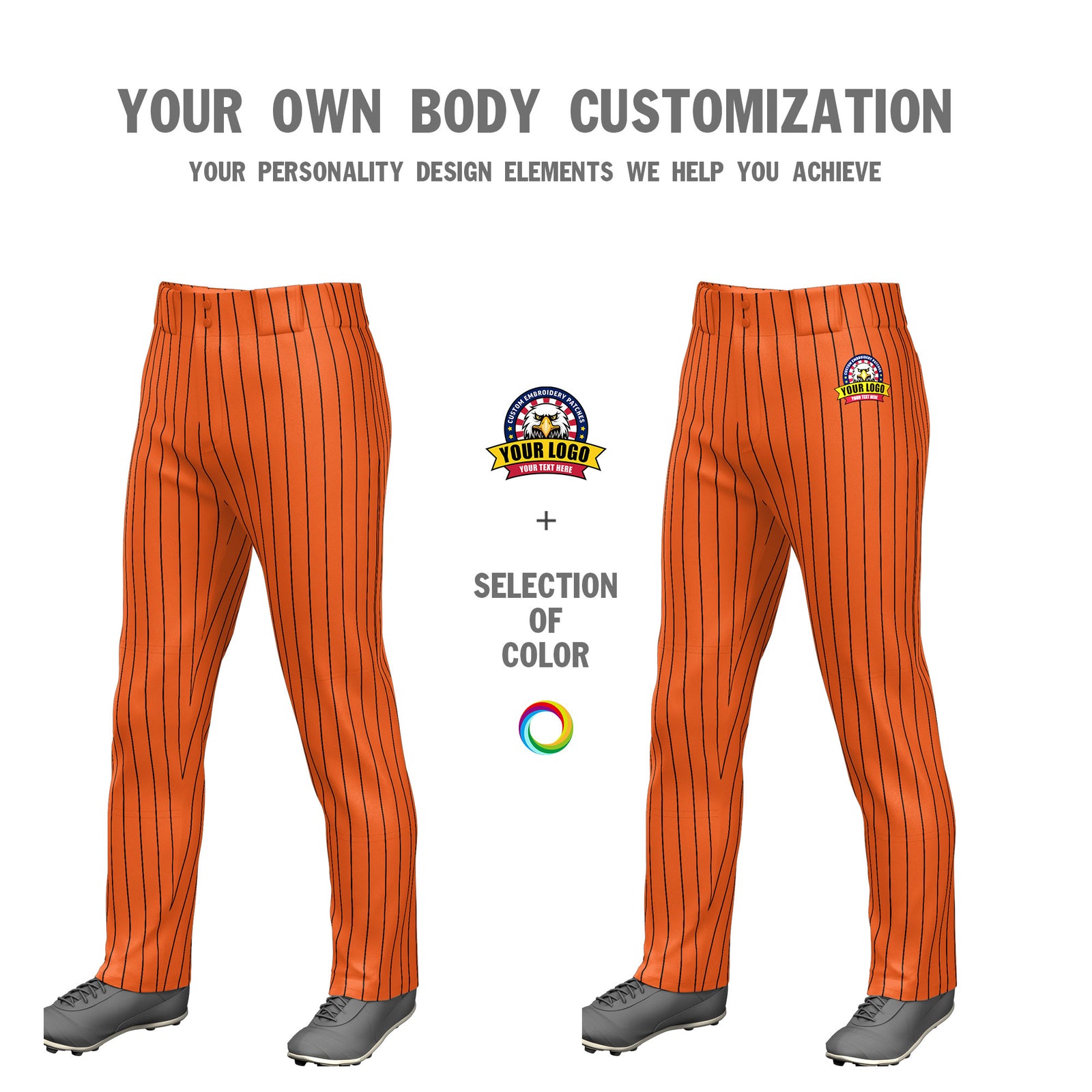 Custom Yellow Black Pinstripe Fit Stretch Practice Loose-fit Baseball Pants