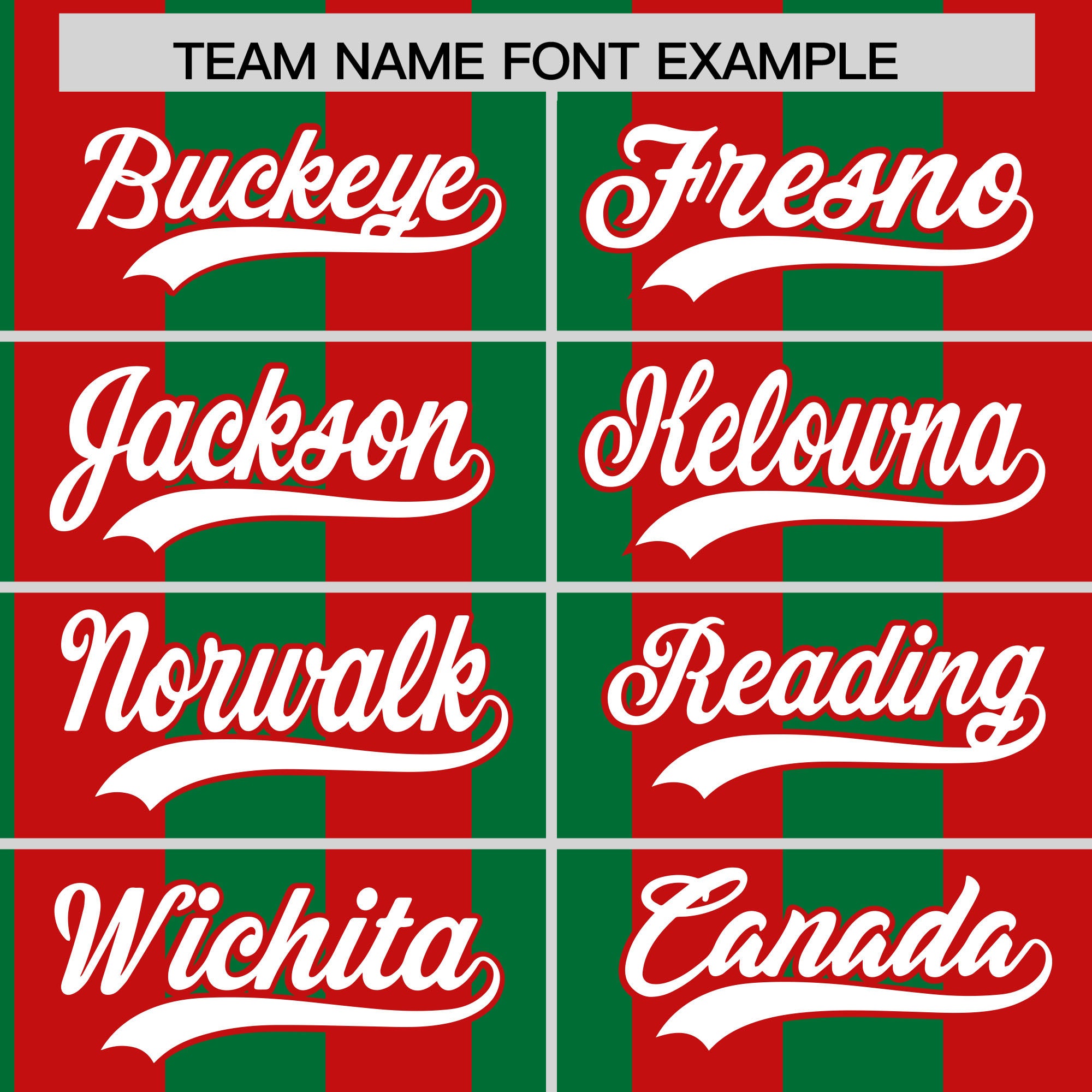 Custom Red Kelly Green Stripe Fashion Authentic Two-Button Softball Jersey