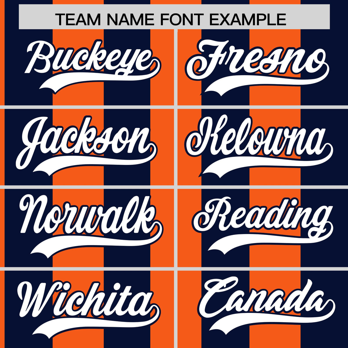 Custom Navy Orange Stripe Fashion Authentic Two-Button Softball Jersey