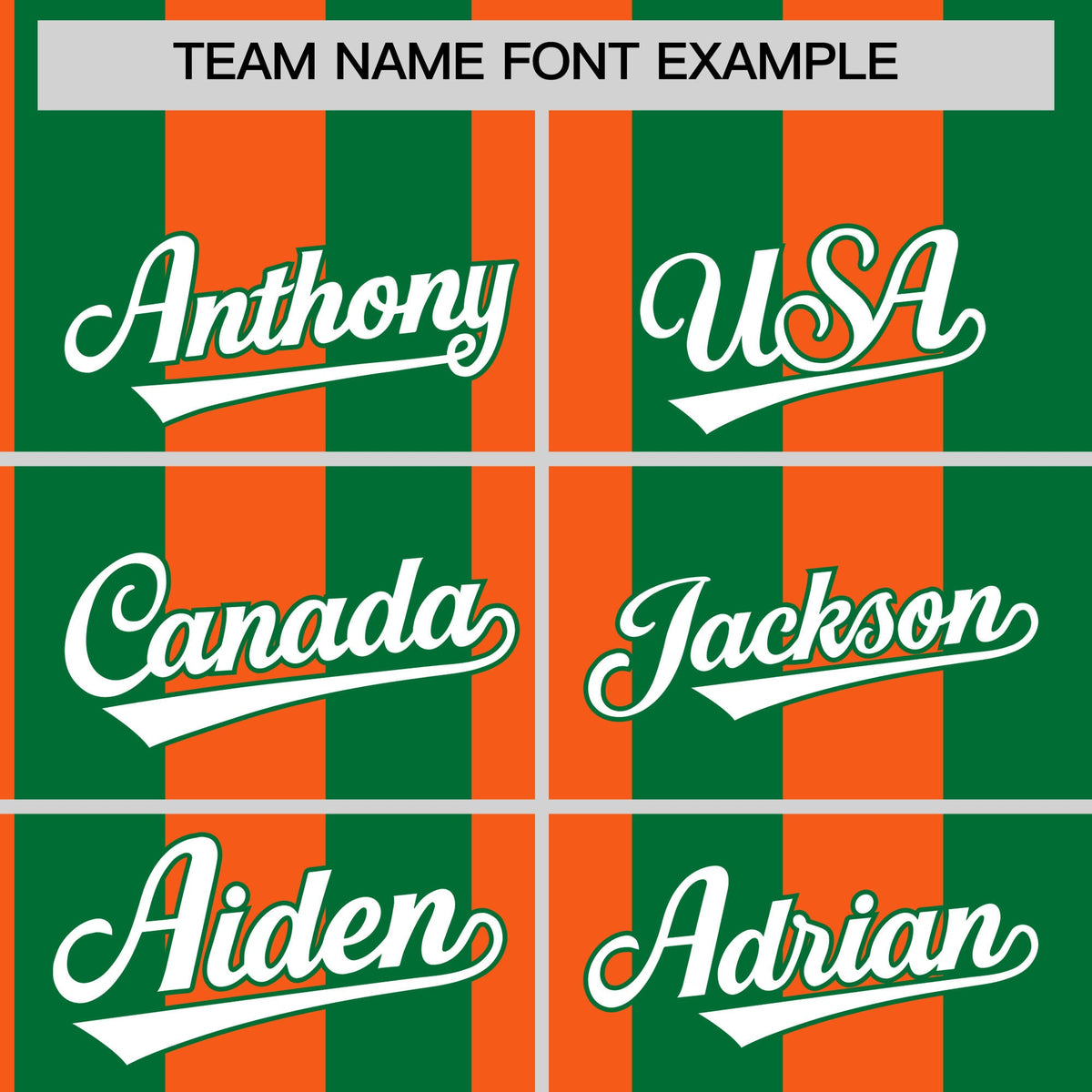 Custom Kelly Green Orange Stripe Fashion Authentic Two-Button Softball Jersey