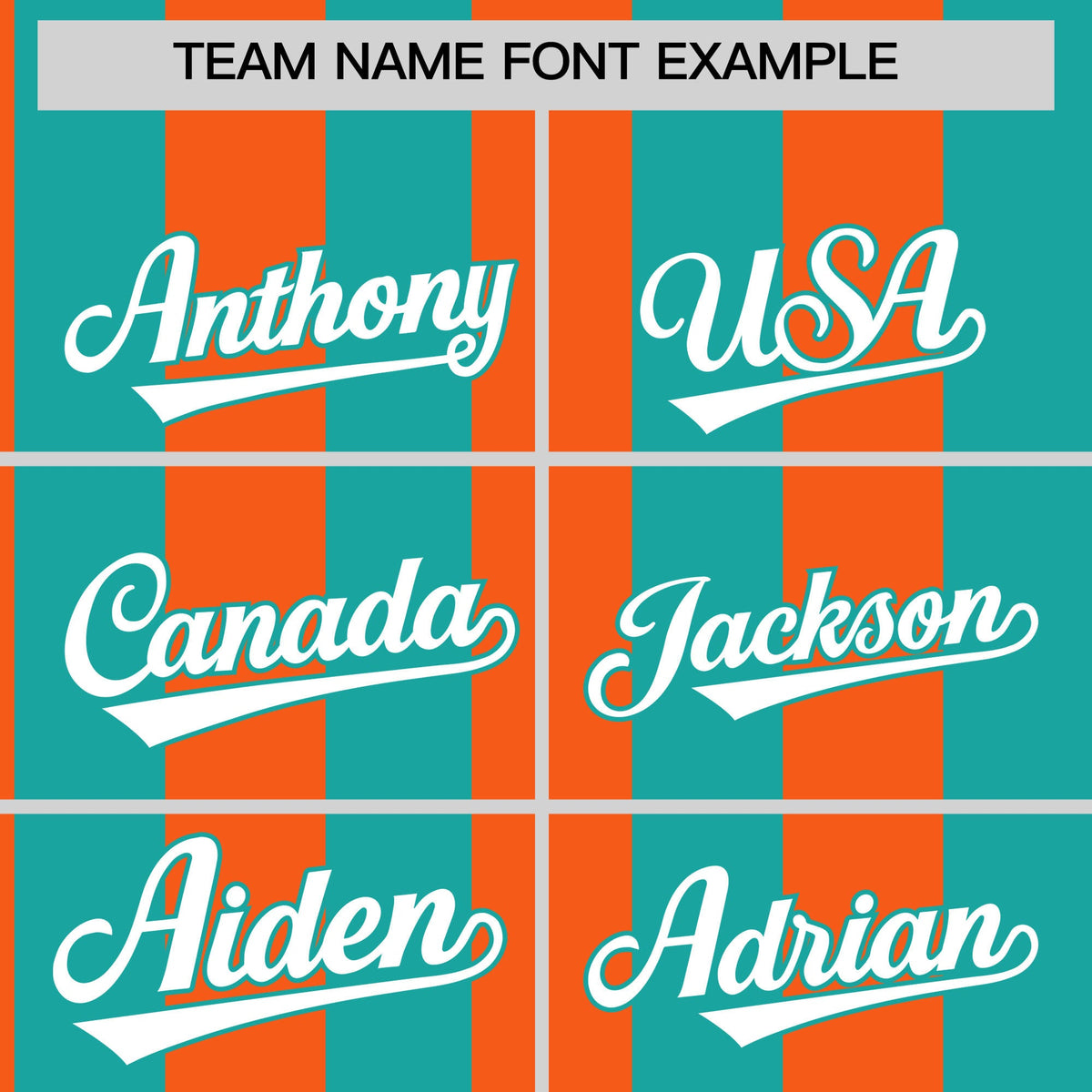 Custom Aqua Orange Stripe Fashion Authentic Two-Button Softball Jersey