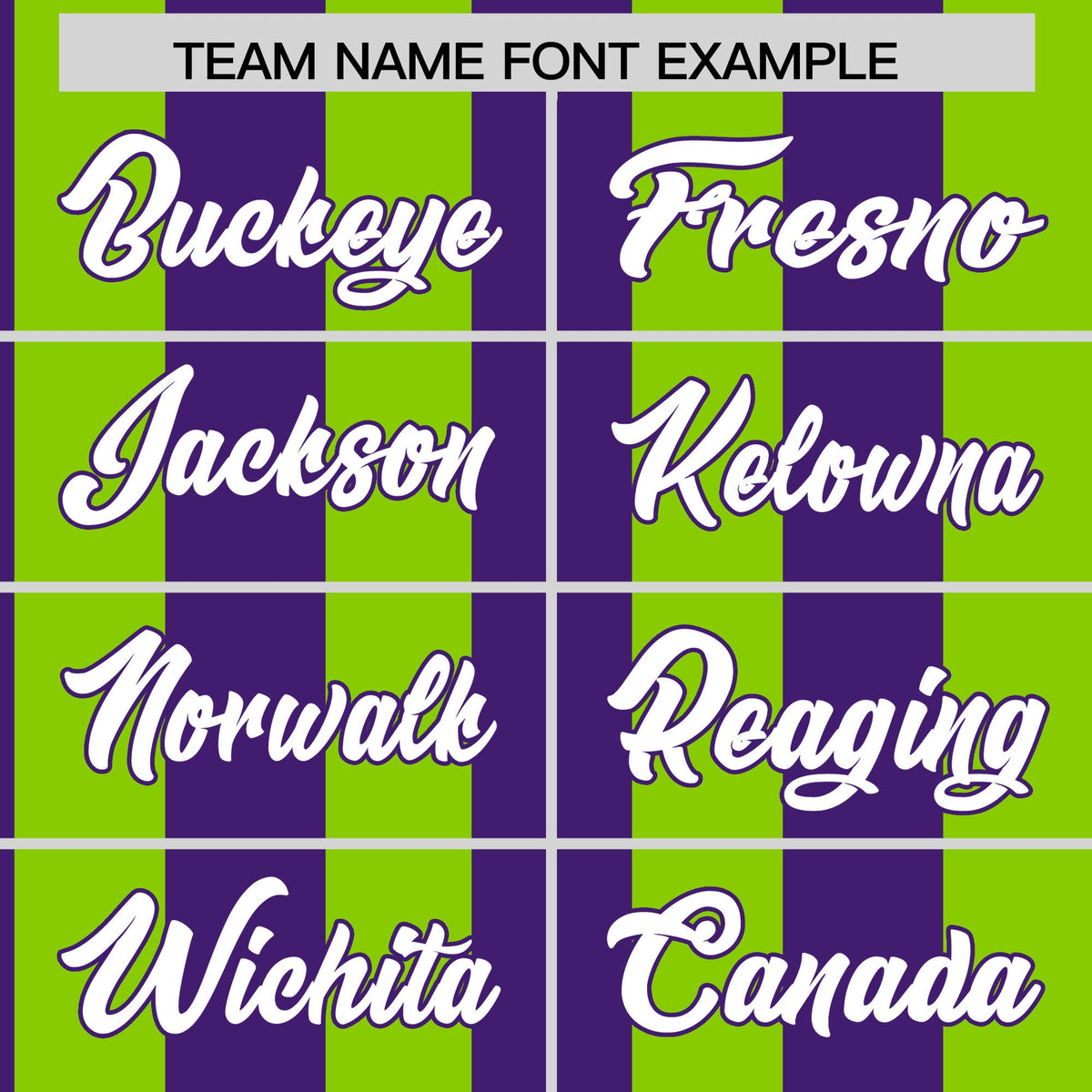 Custom Neon Green Purple Stripe Fashion Authentic Two-Button Softball Jersey